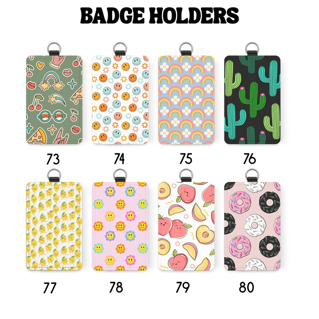 Teacher ID Badge Holder | Cute Teacher Badge Holder | Sublimation Teacher Gift | School Staff Accessory