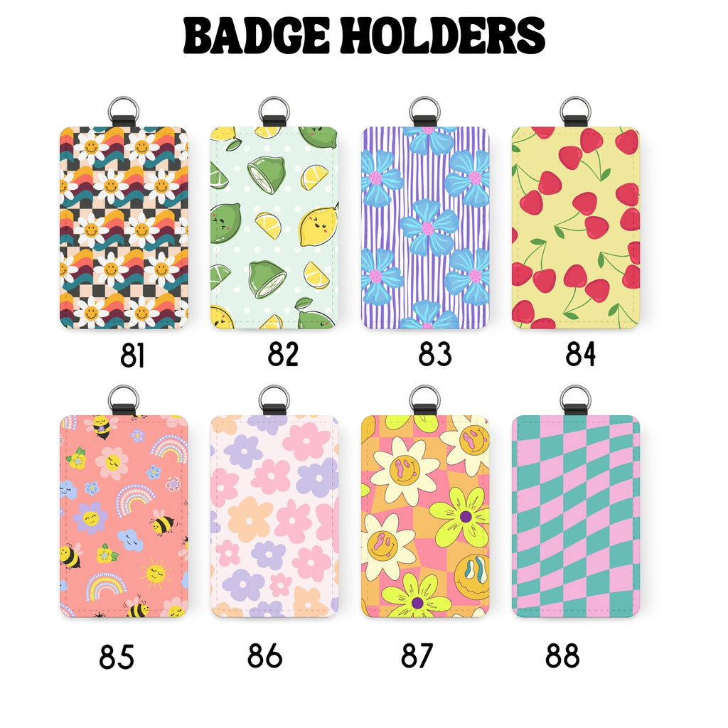 Teacher ID Badge Holder | Cute Teacher Badge Holder | Sublimation Teacher Gift | School Staff Accessory