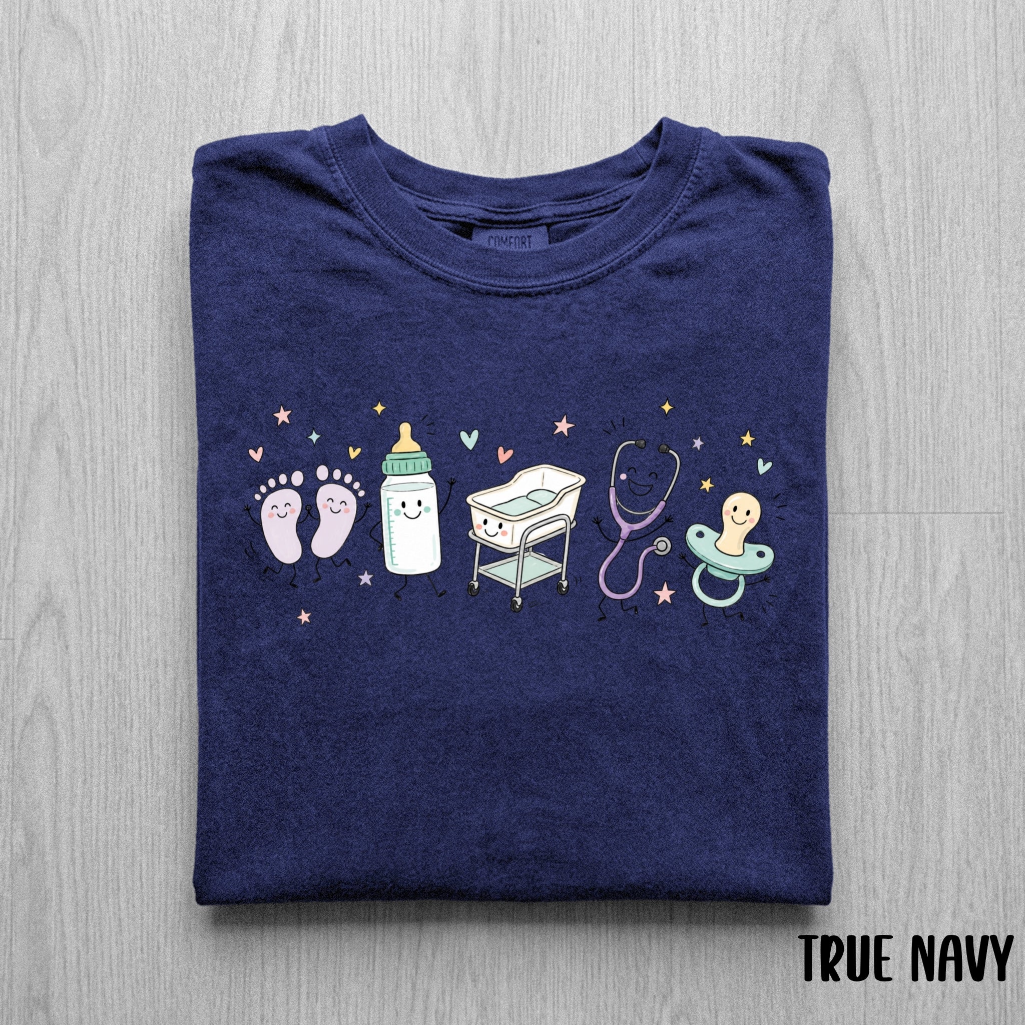 Cute Doodle Labor & Delivery Nurse Shirt | Comfort Colors Graphic Tee