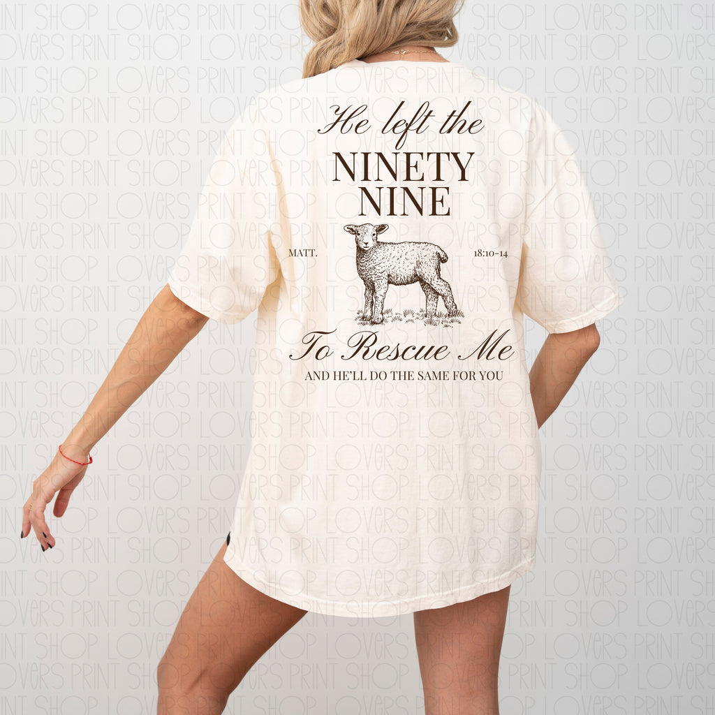 HE LEFT THE 99| COMFORT COLOR TEE FRONT & BACK