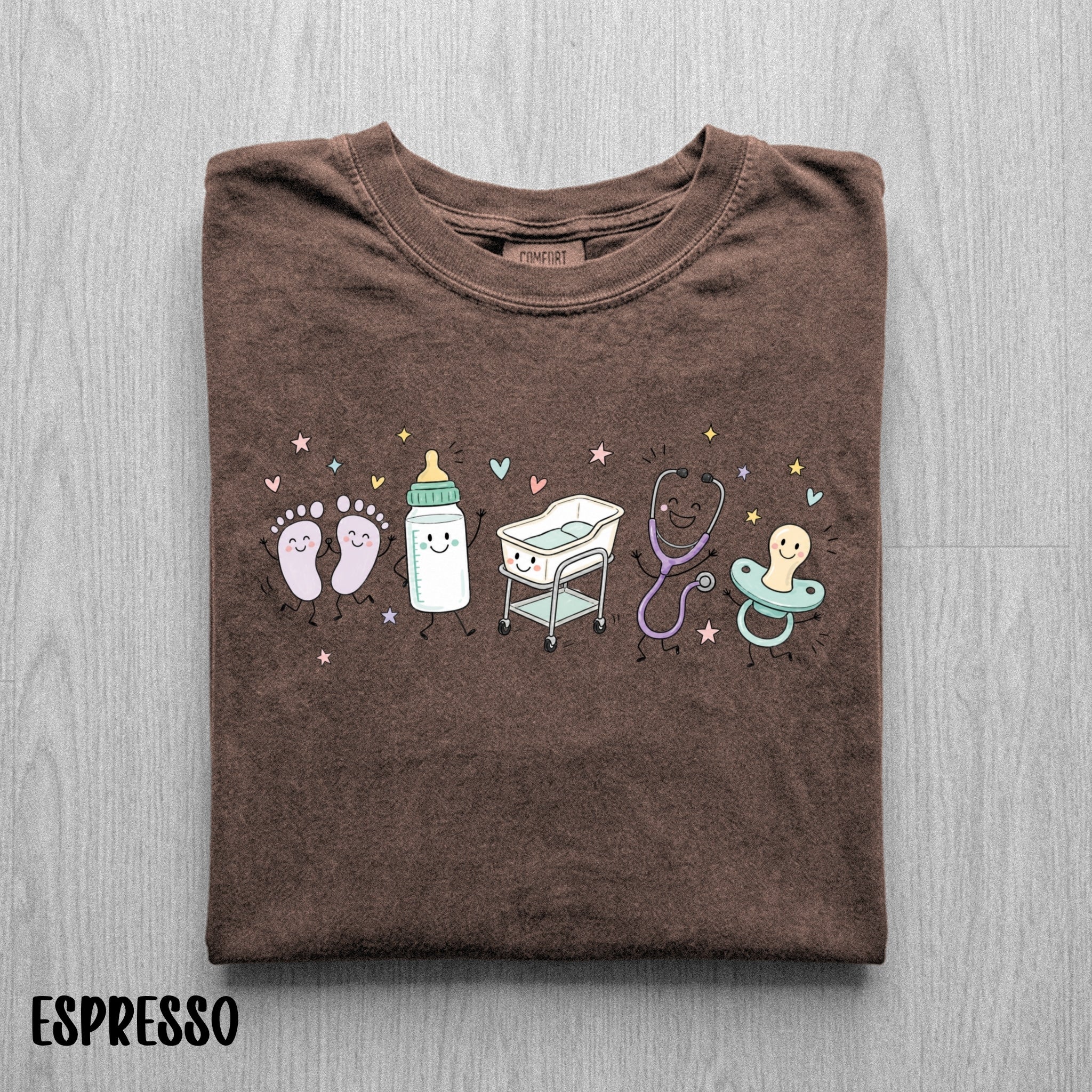Cute Doodle Labor & Delivery Nurse Shirt | Comfort Colors Graphic Tee