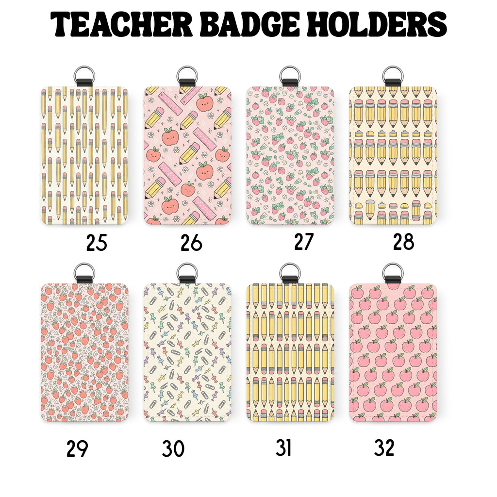 Teacher ID Badge Holder | Cute Teacher Badge Holder | Sublimation Teacher Gift | School Staff Accessory