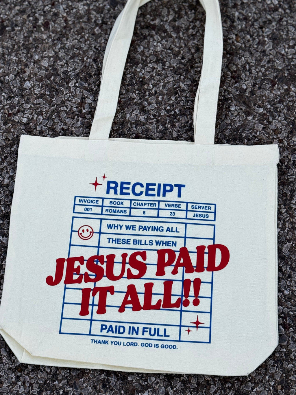 Jesus Paid It All Mini Canvas Tote
