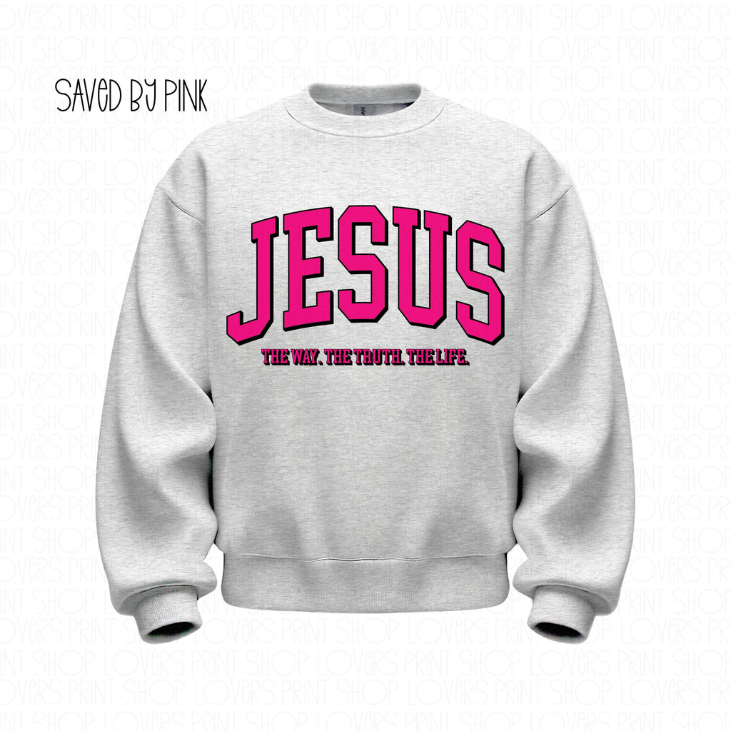 Jesus The Way The Truth The Life Sweatshirt | Christian Crewneck | Faith Based Apparel | Bible Verse Pullover | Gospel Gift | Unisex | Jesus
