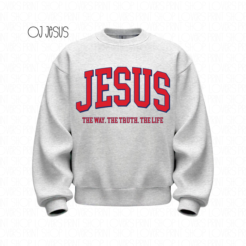 Jesus The Way The Truth The Life Sweatshirt | Christian Crewneck | Faith Based Apparel | Bible Verse Pullover | Gospel Gift | Unisex | Jesus