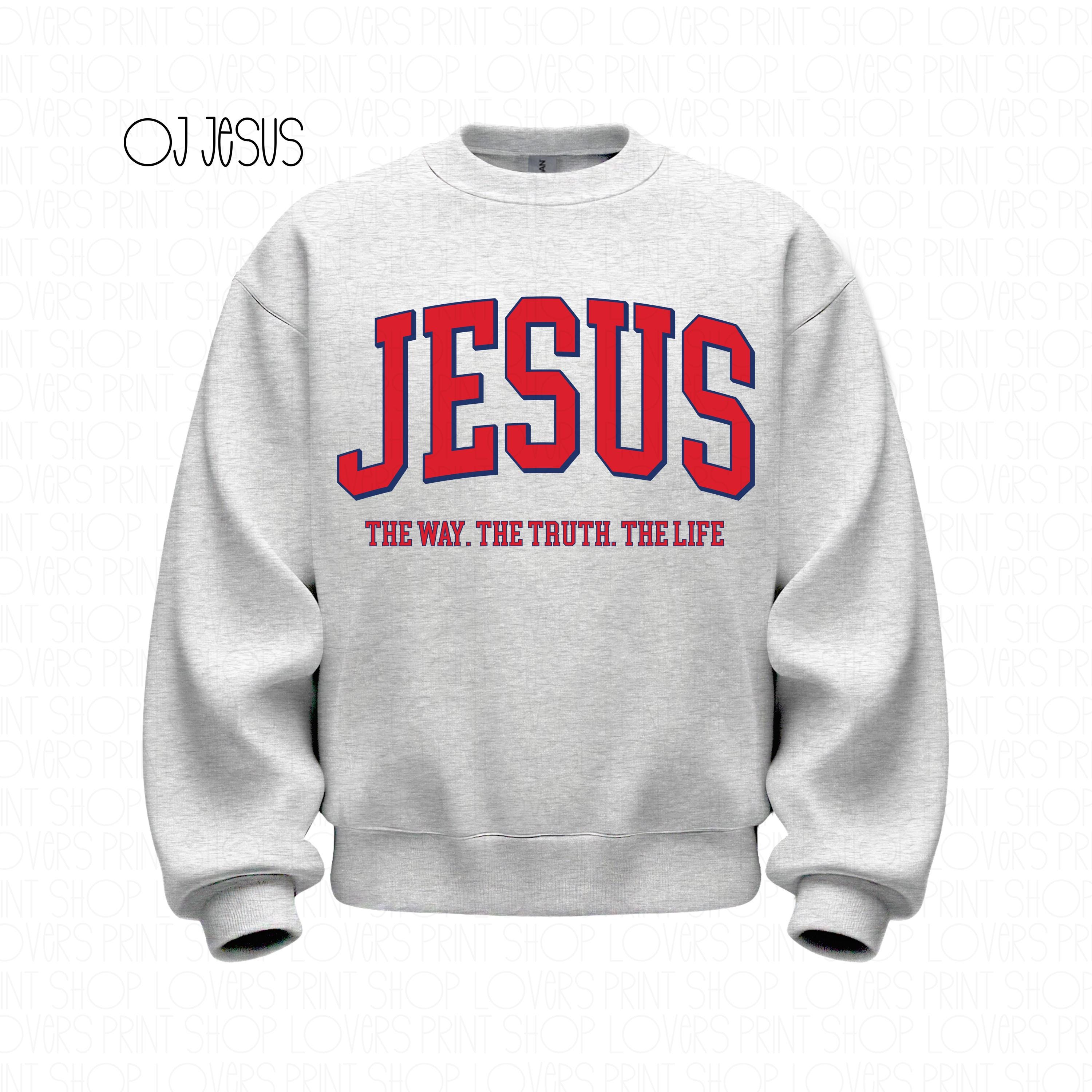 Jesus The Way The Truth The Life Sweatshirt | Christian Crewneck | Faith Based Apparel | Bible Verse Pullover | Gospel Gift | Unisex | Jesus