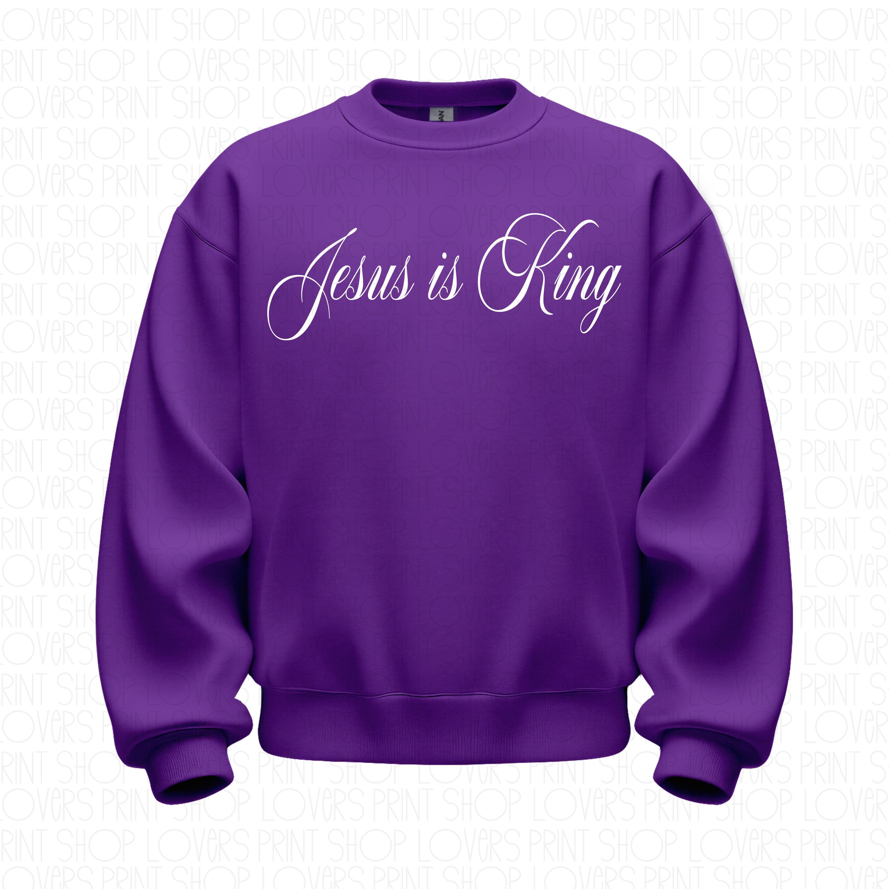 Jesus Is King Sweatshirt | Christian Crewneck | Gildan 18000 | Faith Based Apparel | Bible Verse Pullover | Jesus Gift | Christian Clothing