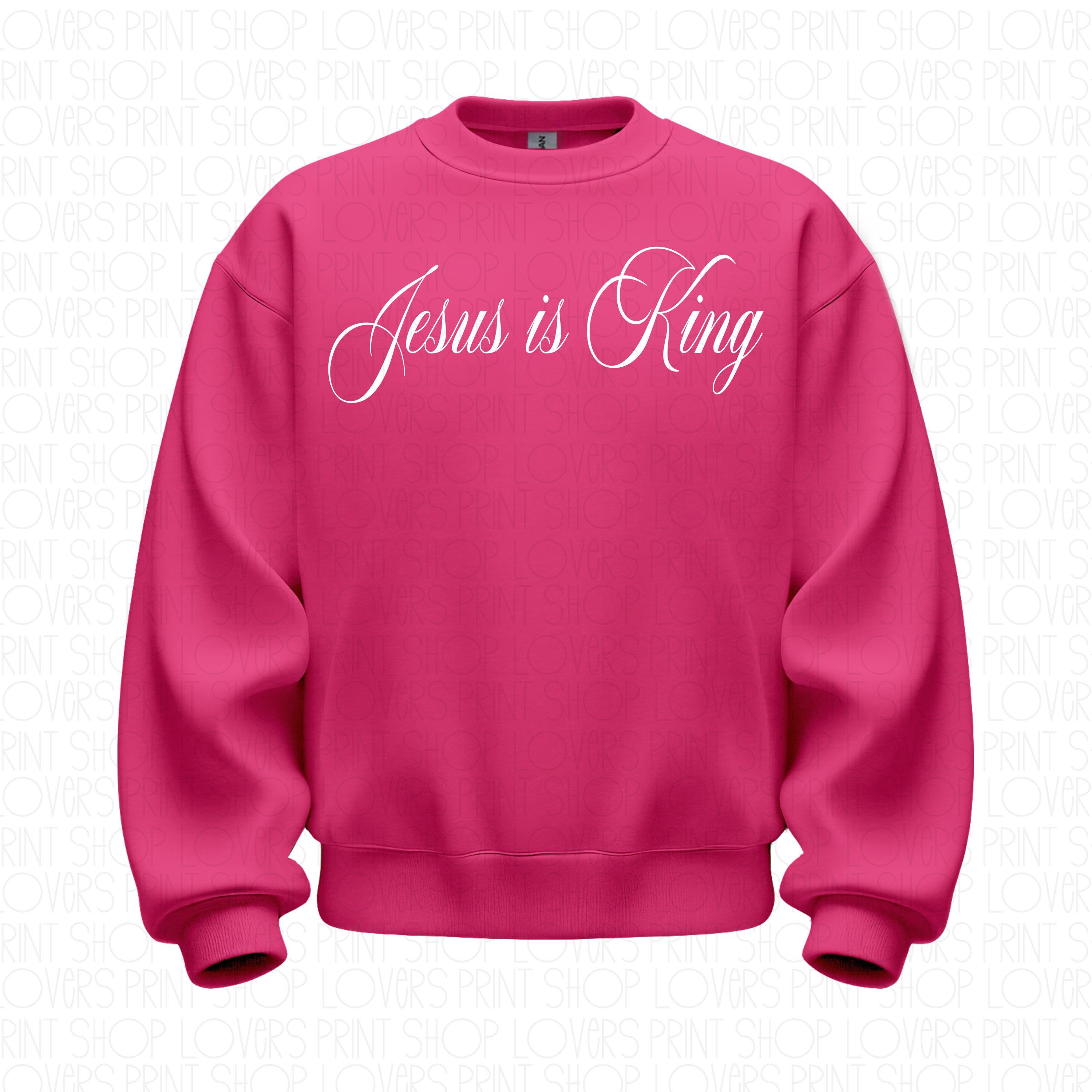 Jesus Is King Sweatshirt | Christian Crewneck | Gildan 18000 | Faith Based Apparel | Bible Verse Pullover | Jesus Gift | Christian Clothing