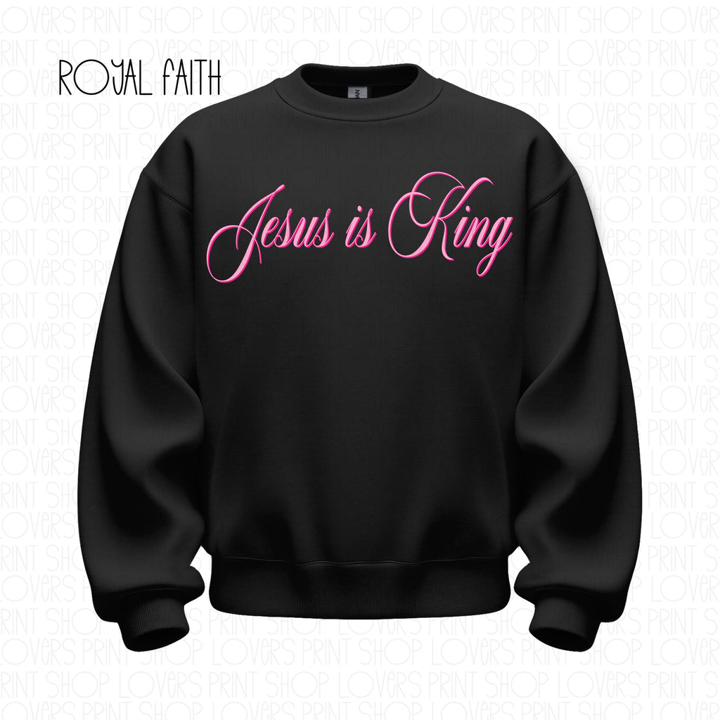 Jesus Is King Sweatshirt | Gildan 1800 Christian Crewneck