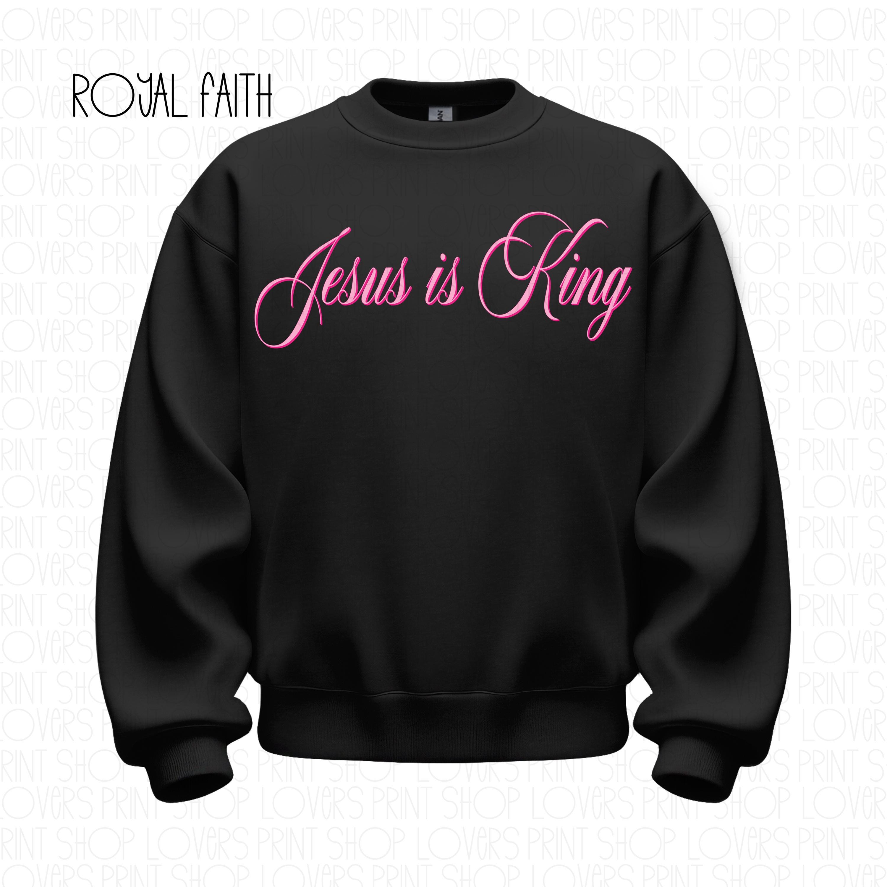 Jesus Is King Sweatshirt | Gildan 1800 Christian Crewneck