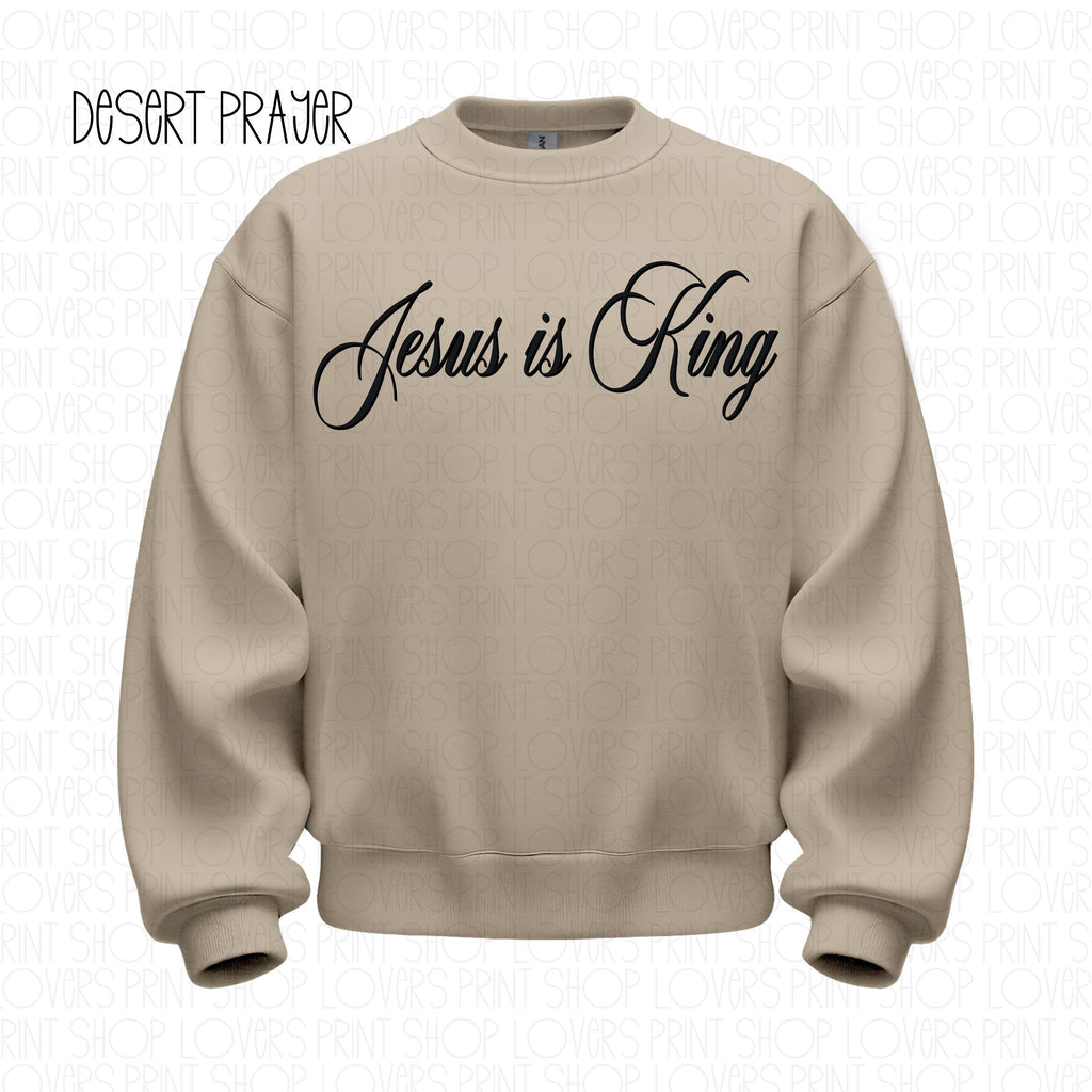 Jesus Is King Sweatshirt | Gildan 1800 Christian Crewneck