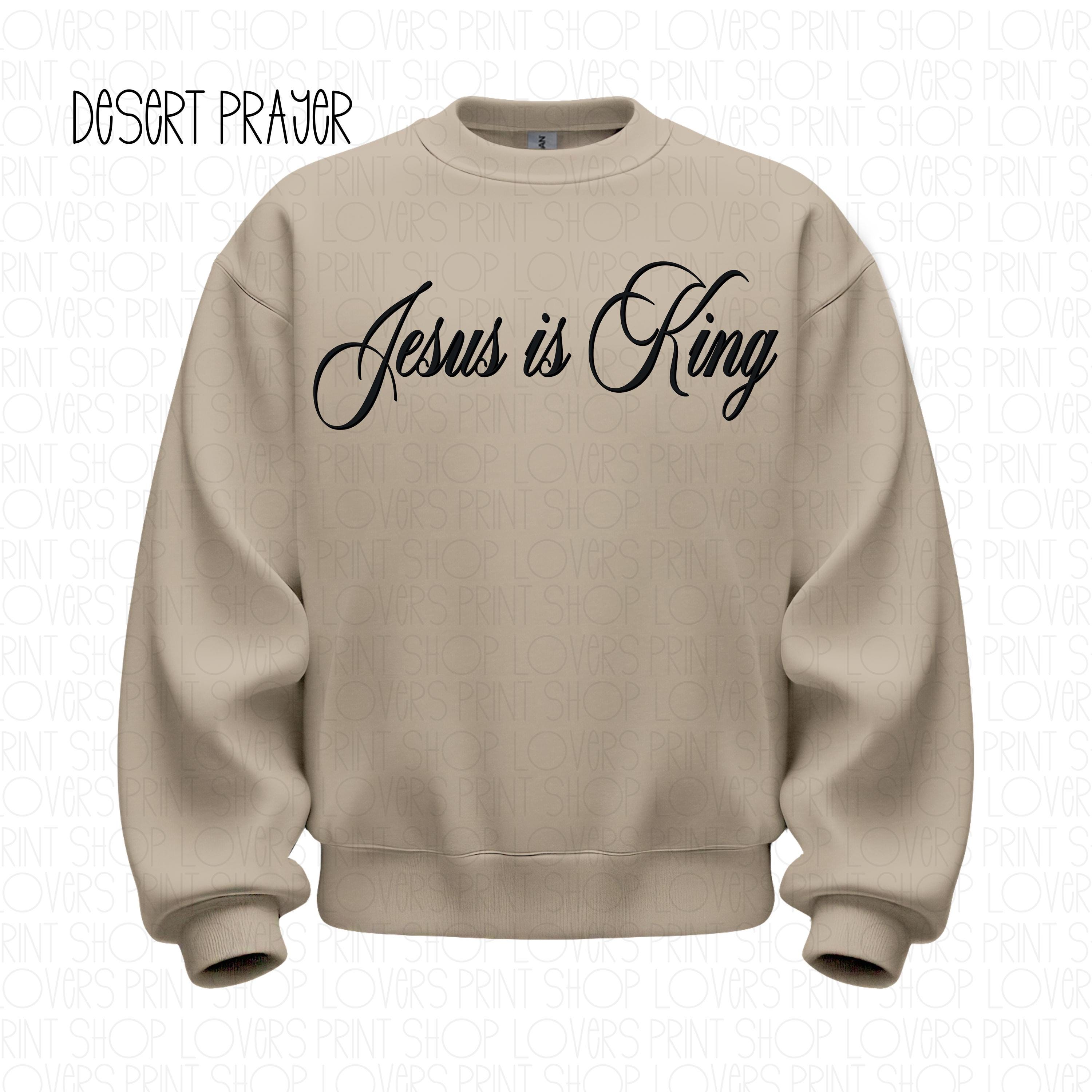 Jesus Is King Sweatshirt | Gildan 1800 Christian Crewneck