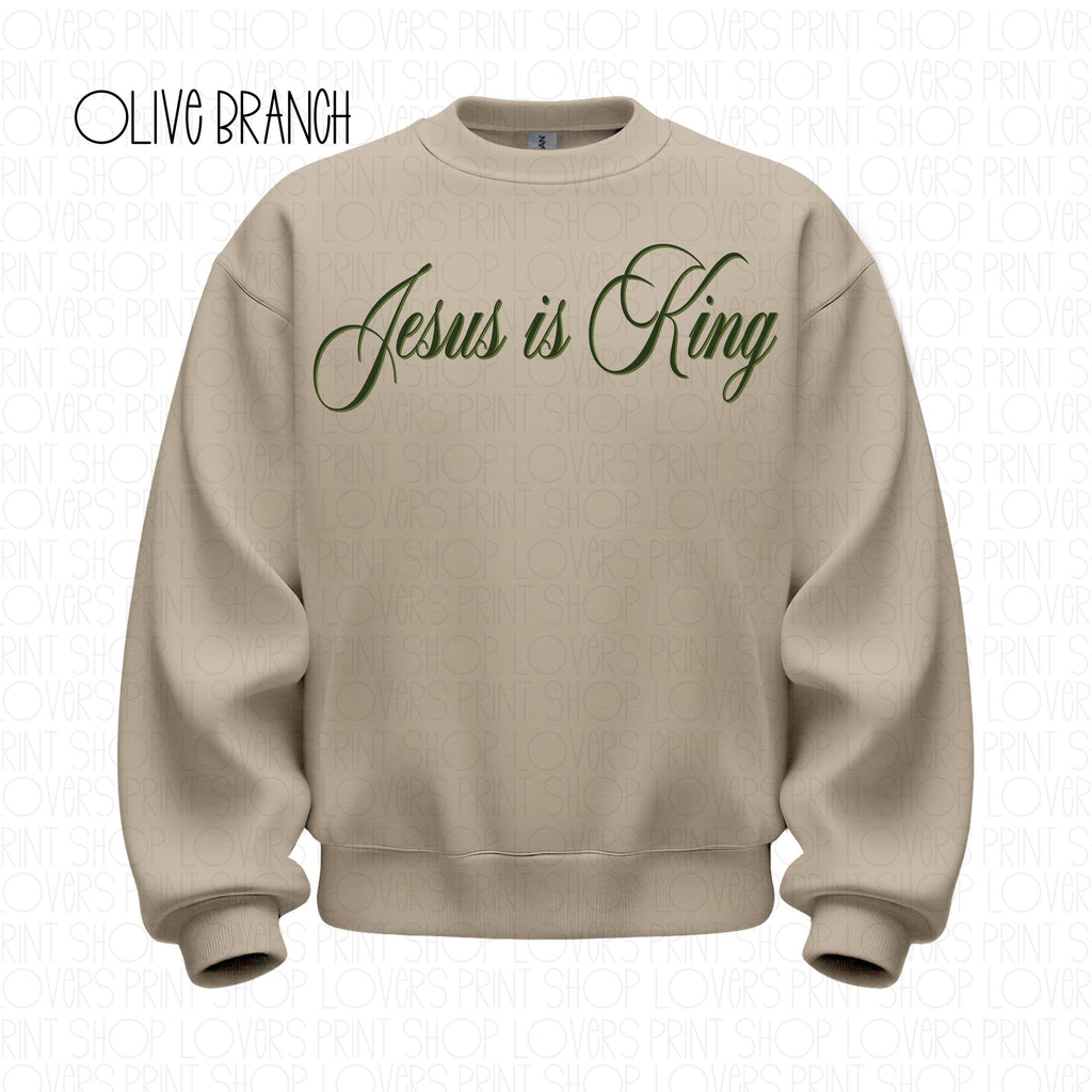 Jesus Is King Sweatshirt | Gildan 1800 Christian Crewneck