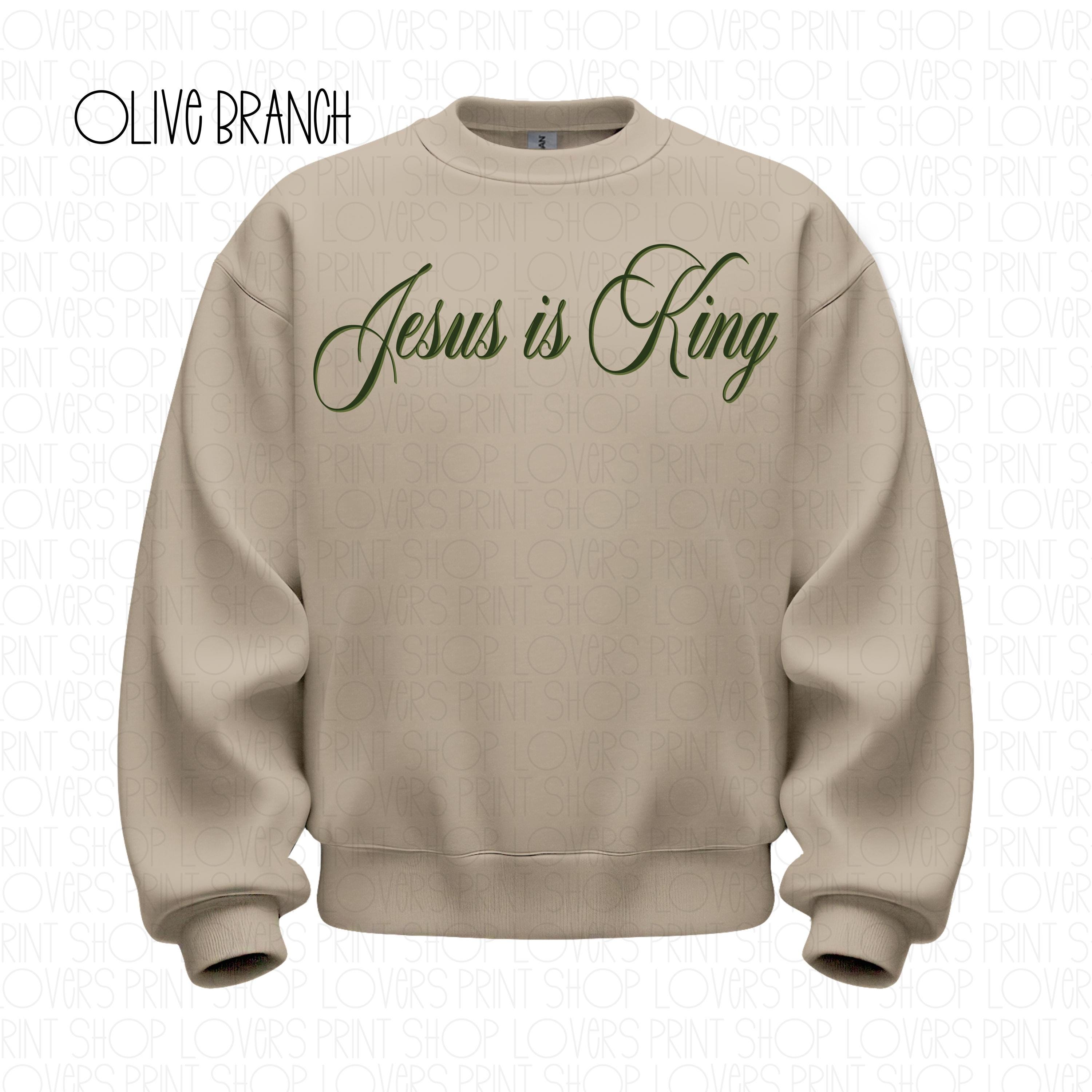 Jesus Is King Sweatshirt | Gildan 1800 Christian Crewneck