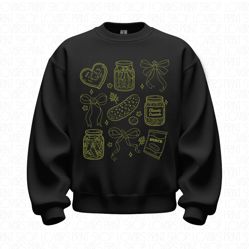 Doodle Pickle Sweatshirt | Funny Foodie Crewneck
