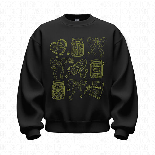 Doodle Pickle Sweatshirt | Funny Foodie Crewneck
