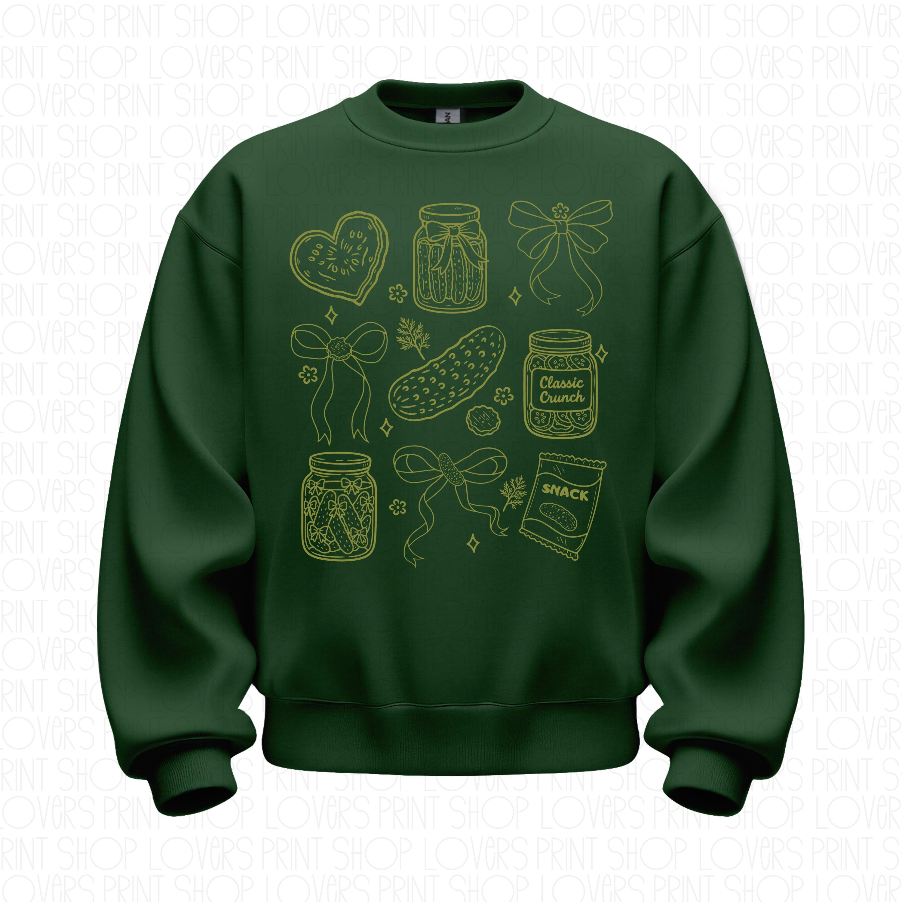 Doodle Pickle Sweatshirt | Funny Foodie Crewneck