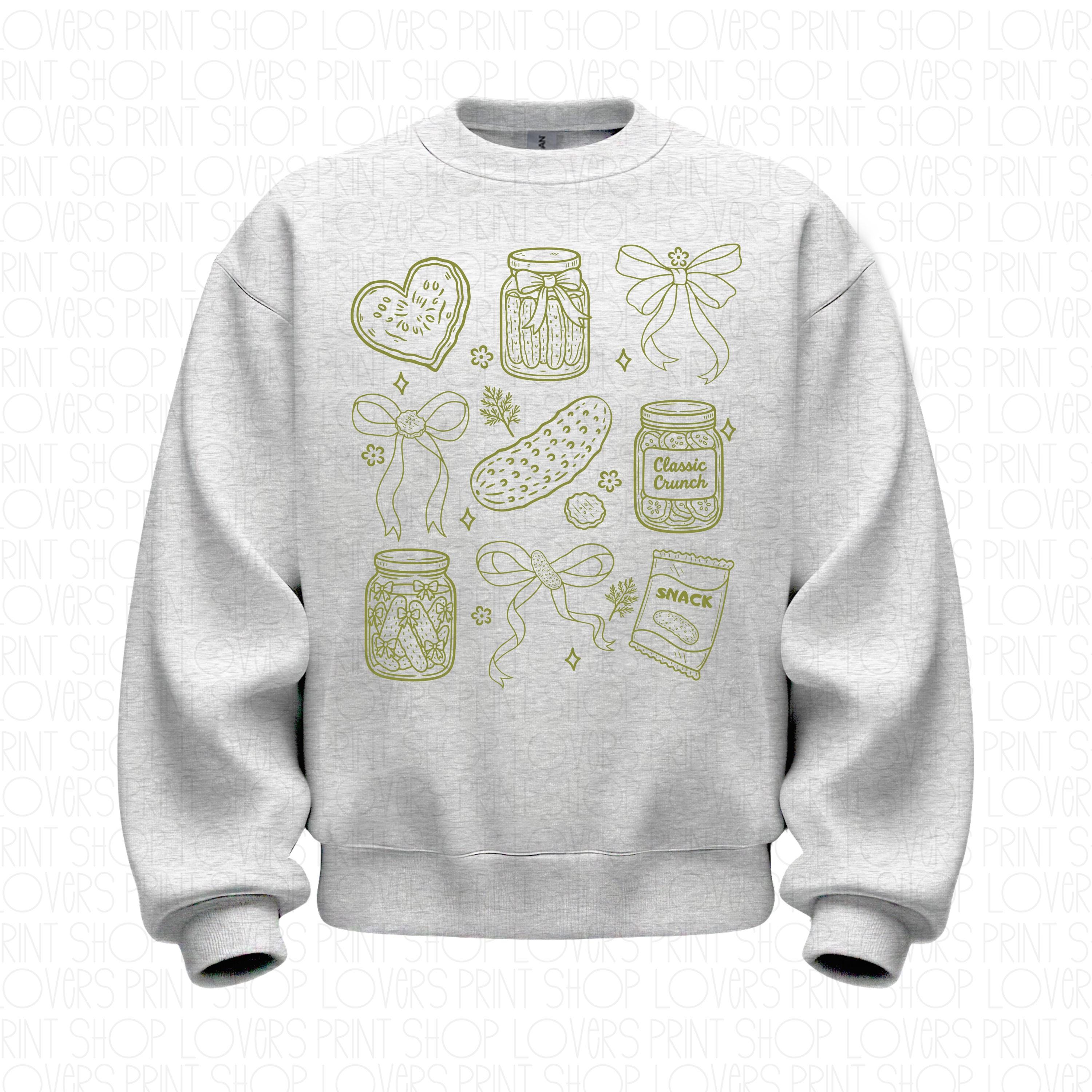 Doodle Pickle Sweatshirt | Funny Foodie Crewneck
