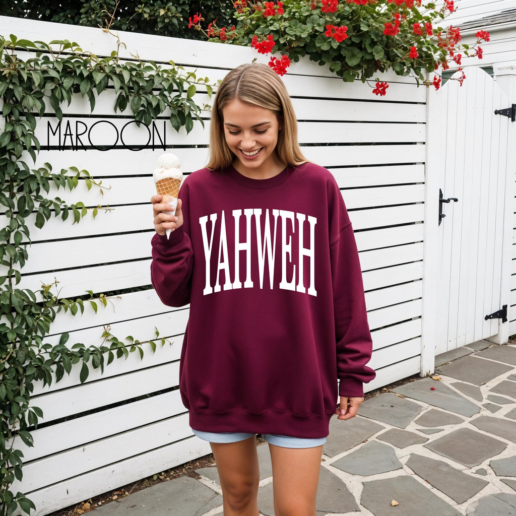 Yahweh Sweatshirt | Hebrew Name of God, Christian Pullover