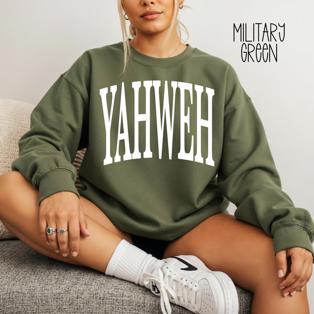 Yahweh Sweatshirt | Hebrew Name of God, Christian Pullover