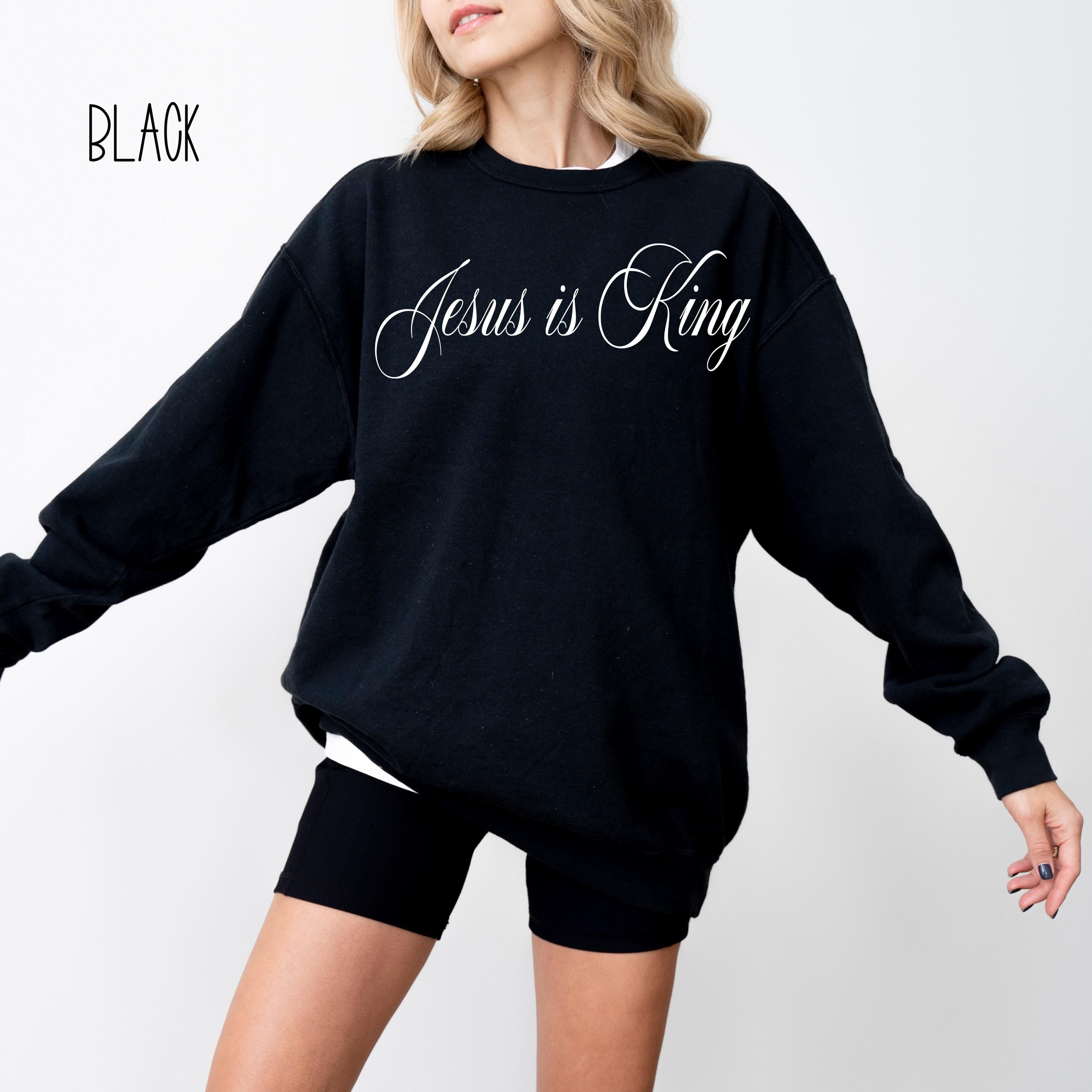 Jesus Is King Sweatshirt | Comfort Colors Christian Crewneck