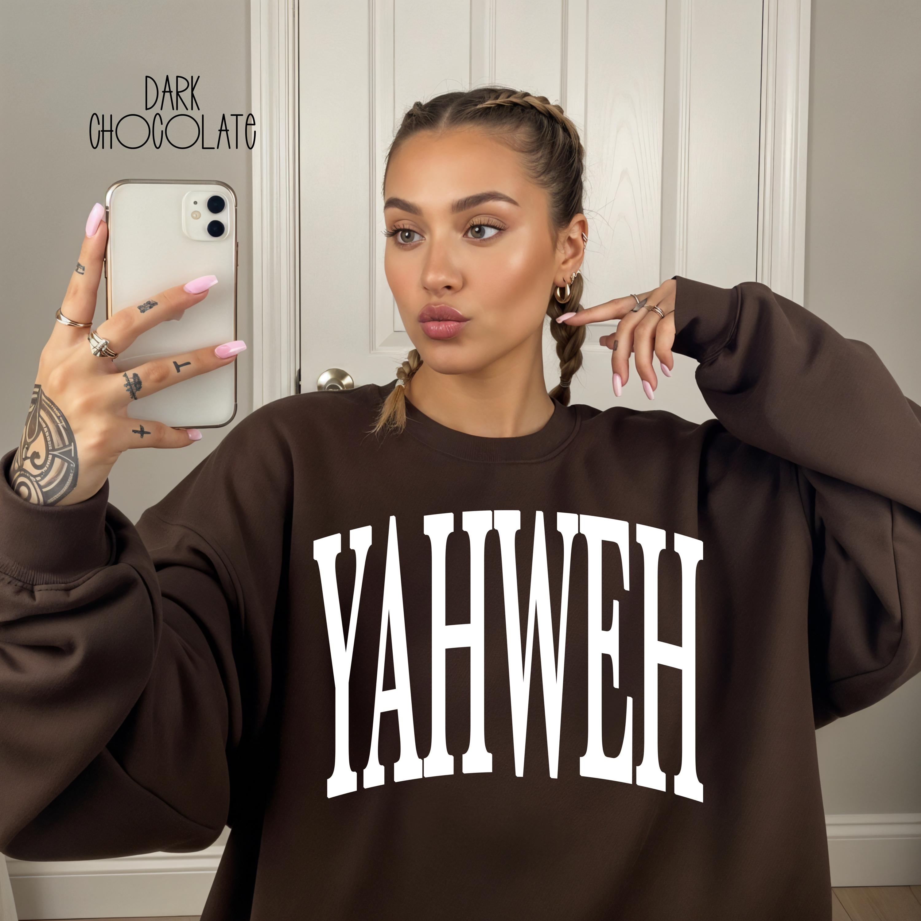 Yahweh Sweatshirt | Hebrew Name of God, Christian Pullover