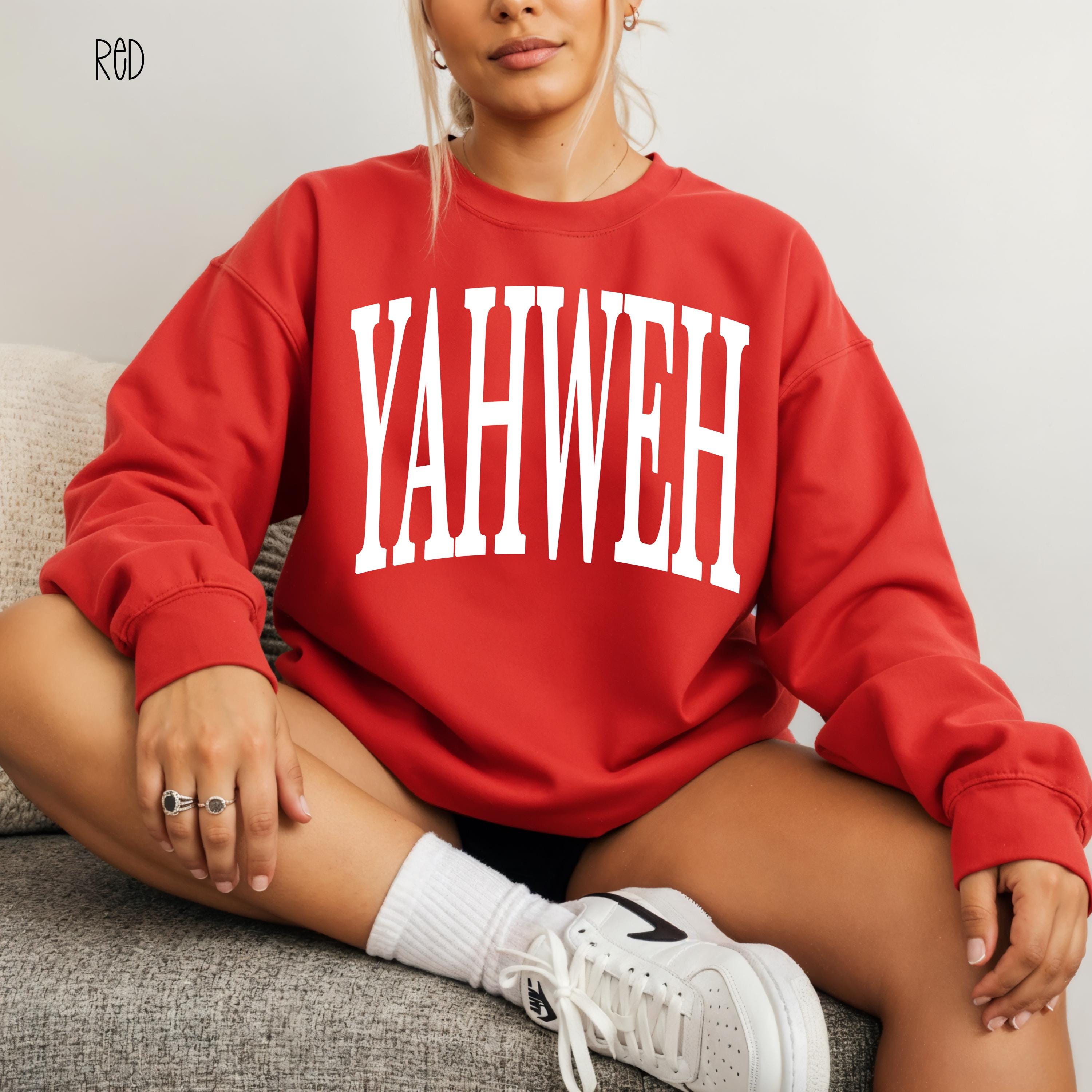 Yahweh Sweatshirt | Hebrew Name of God, Christian Pullover