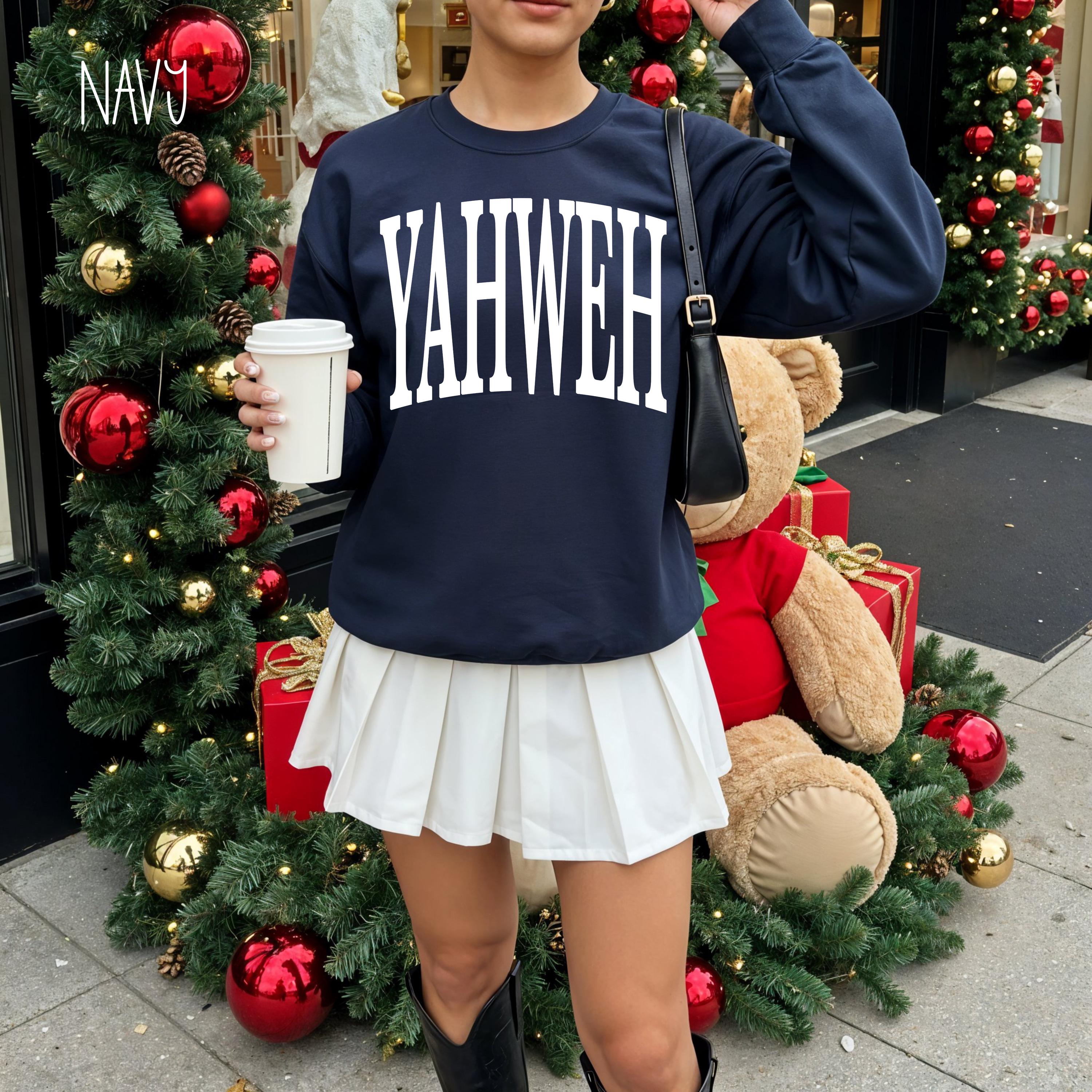 Yahweh Sweatshirt | Hebrew Name of God, Christian Pullover