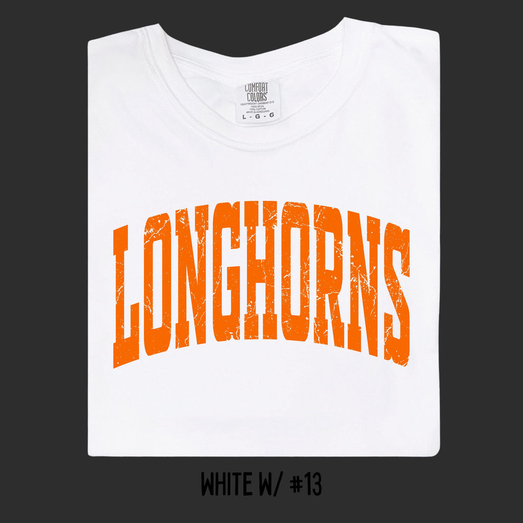 Comfort Colors Distressed Mascot T-Shirt, Custom School Logo Tee, Game Day Apparel