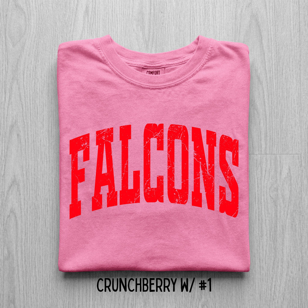 Comfort Colors Distressed Mascot T-Shirt, Custom School Logo Tee, Game Day Apparel