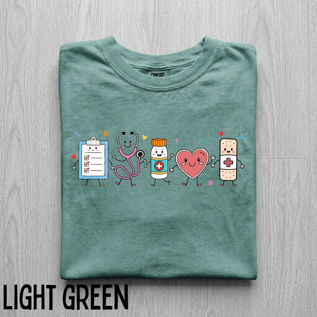 Nurse Doodle Comfort Colors T-Shirt, Healthcare Worker Gift, RN Shirt