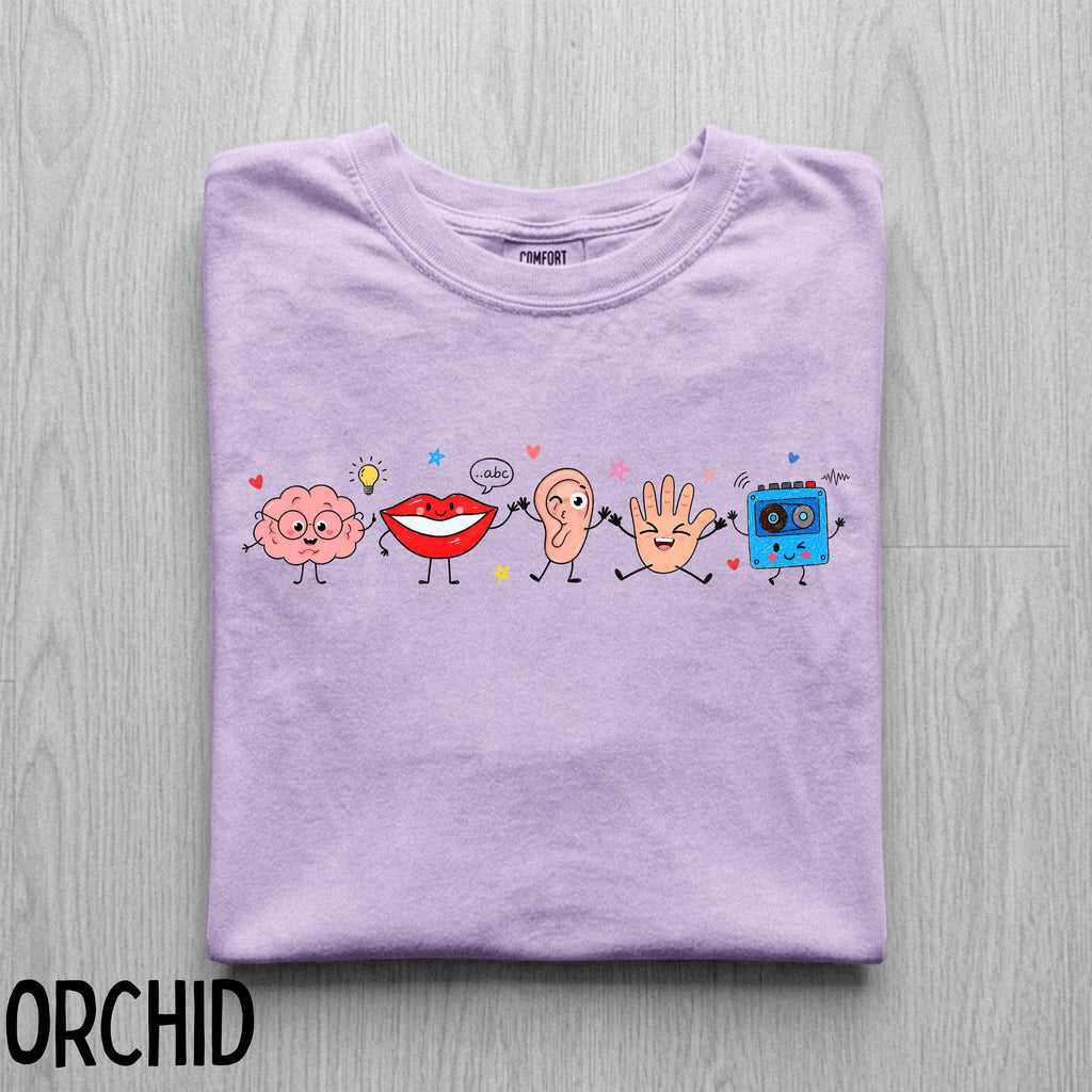 Comfort Colors SLP Doodle T-Shirt, Speech Therapy Gift, Soft-Washed Cotton Tee