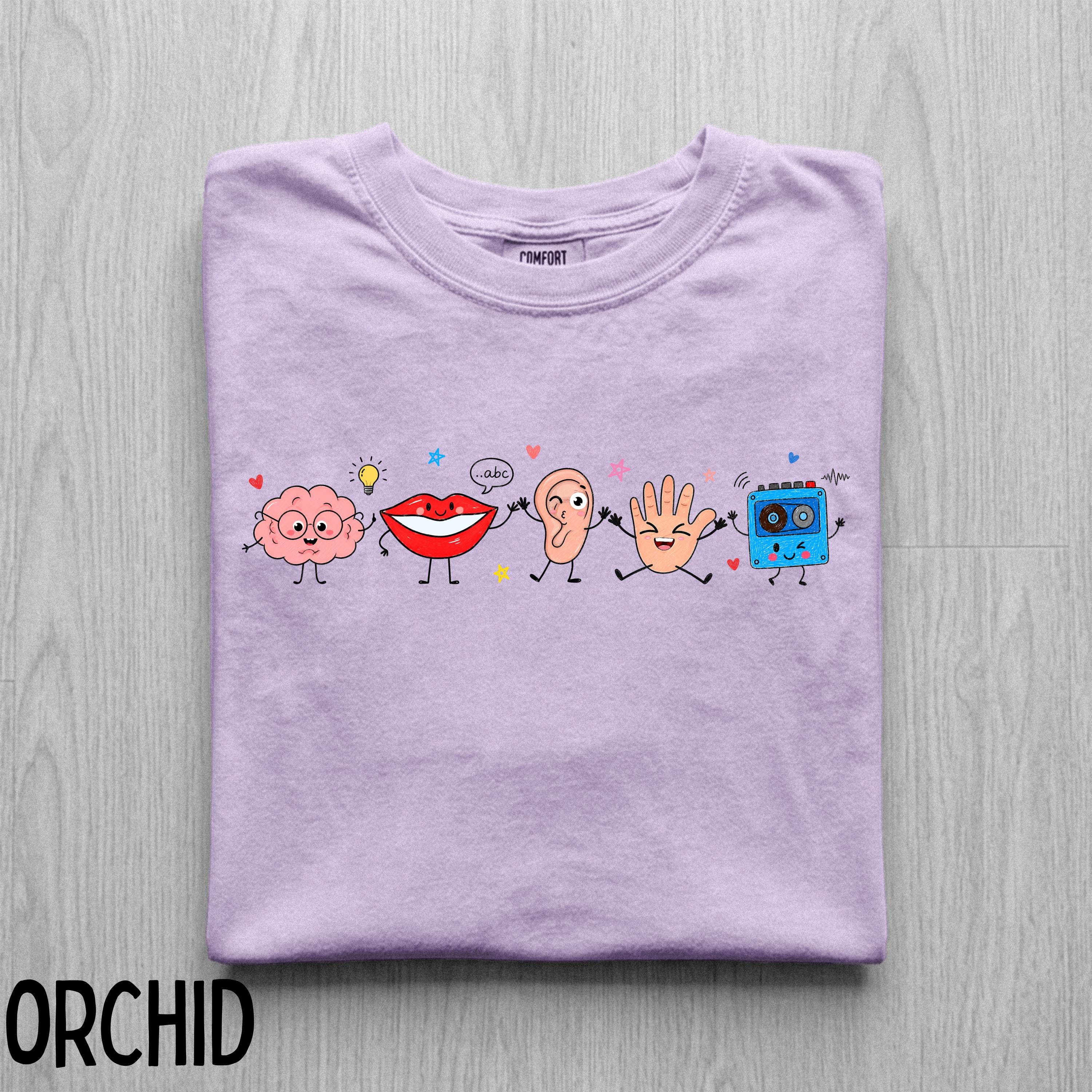 Comfort Colors SLP Doodle T-Shirt, Speech Therapy Gift, Soft-Washed Cotton Tee