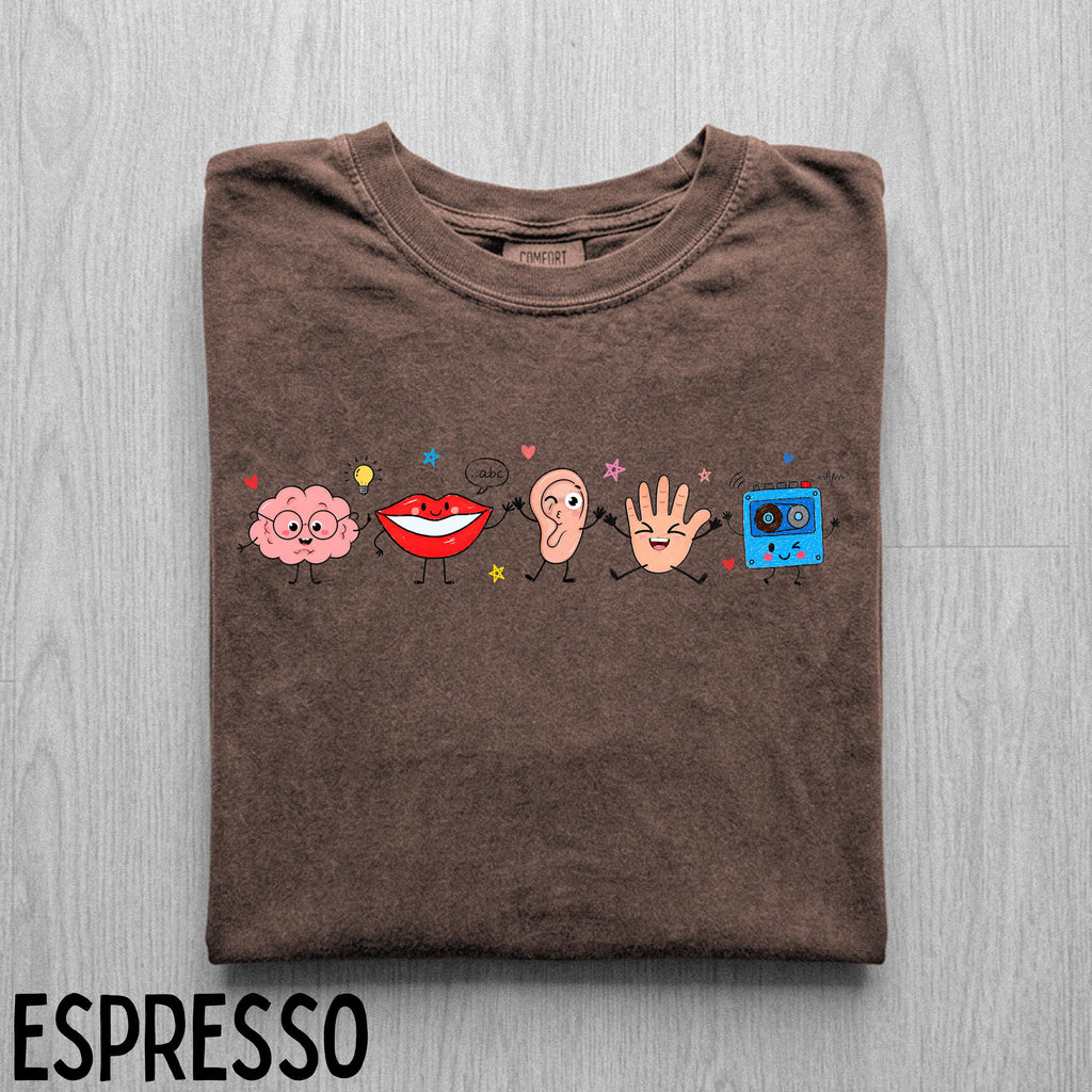 Comfort Colors SLP Doodle T-Shirt, Speech Therapy Gift, Soft-Washed Cotton Tee