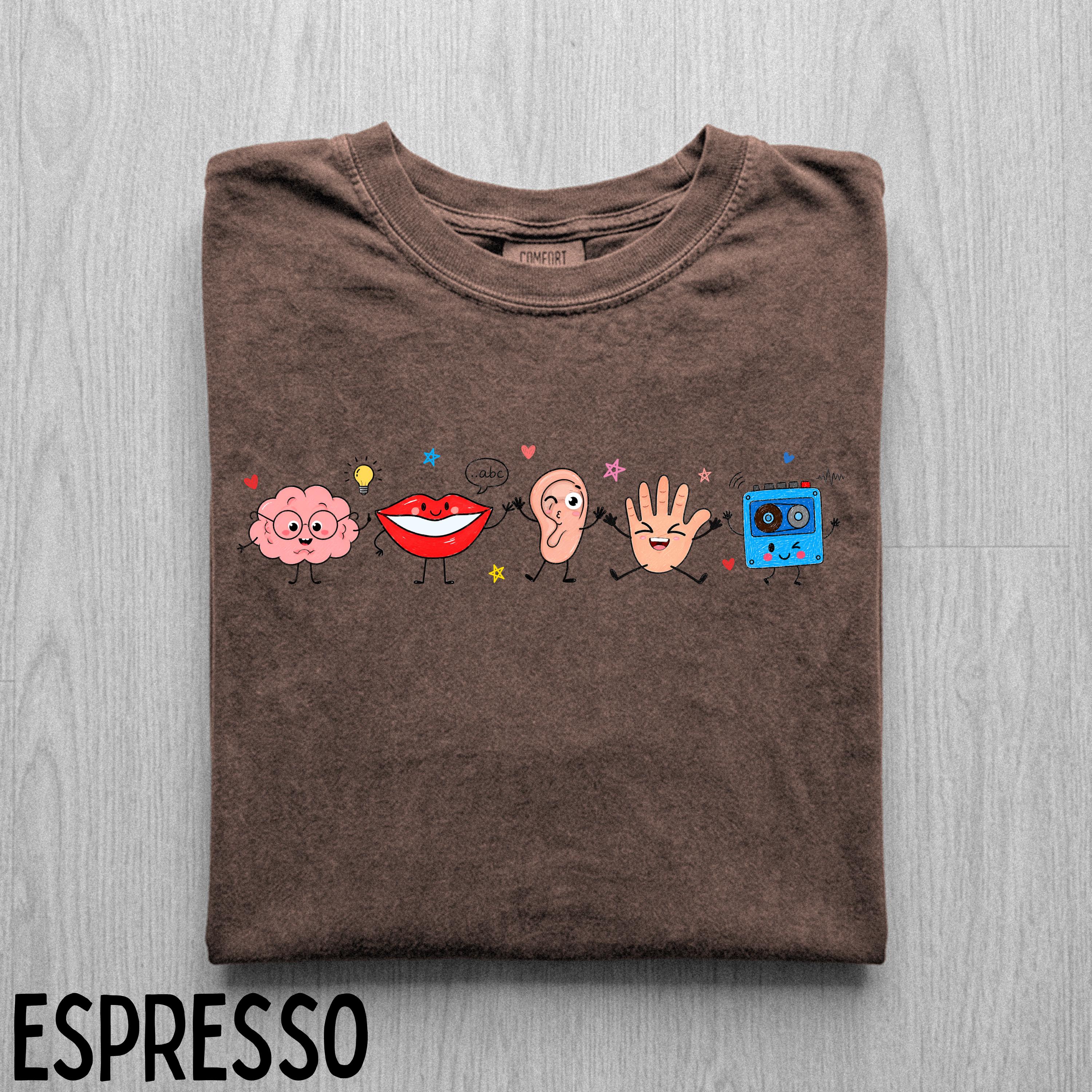 Comfort Colors SLP Doodle T-Shirt, Speech Therapy Gift, Soft-Washed Cotton Tee