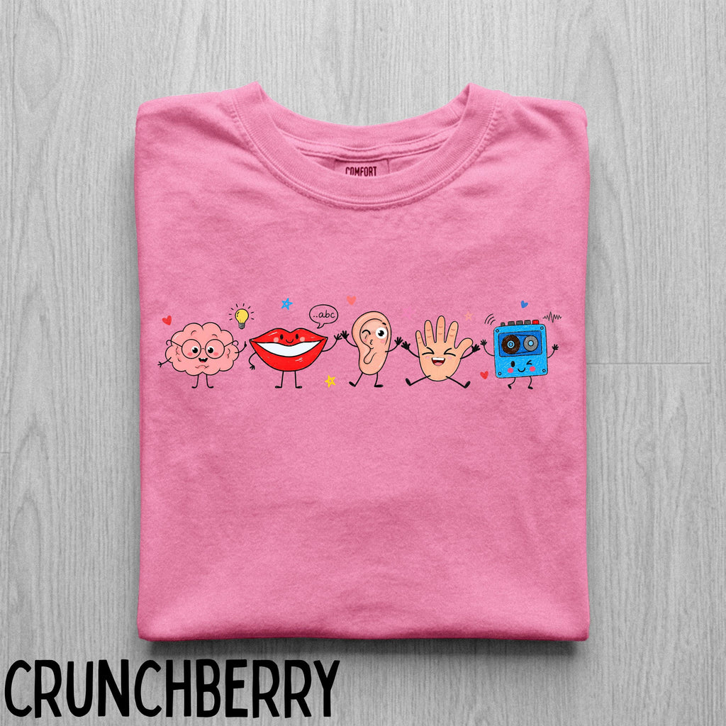 Comfort Colors SLP Doodle T-Shirt, Speech Therapy Gift, Soft-Washed Cotton Tee