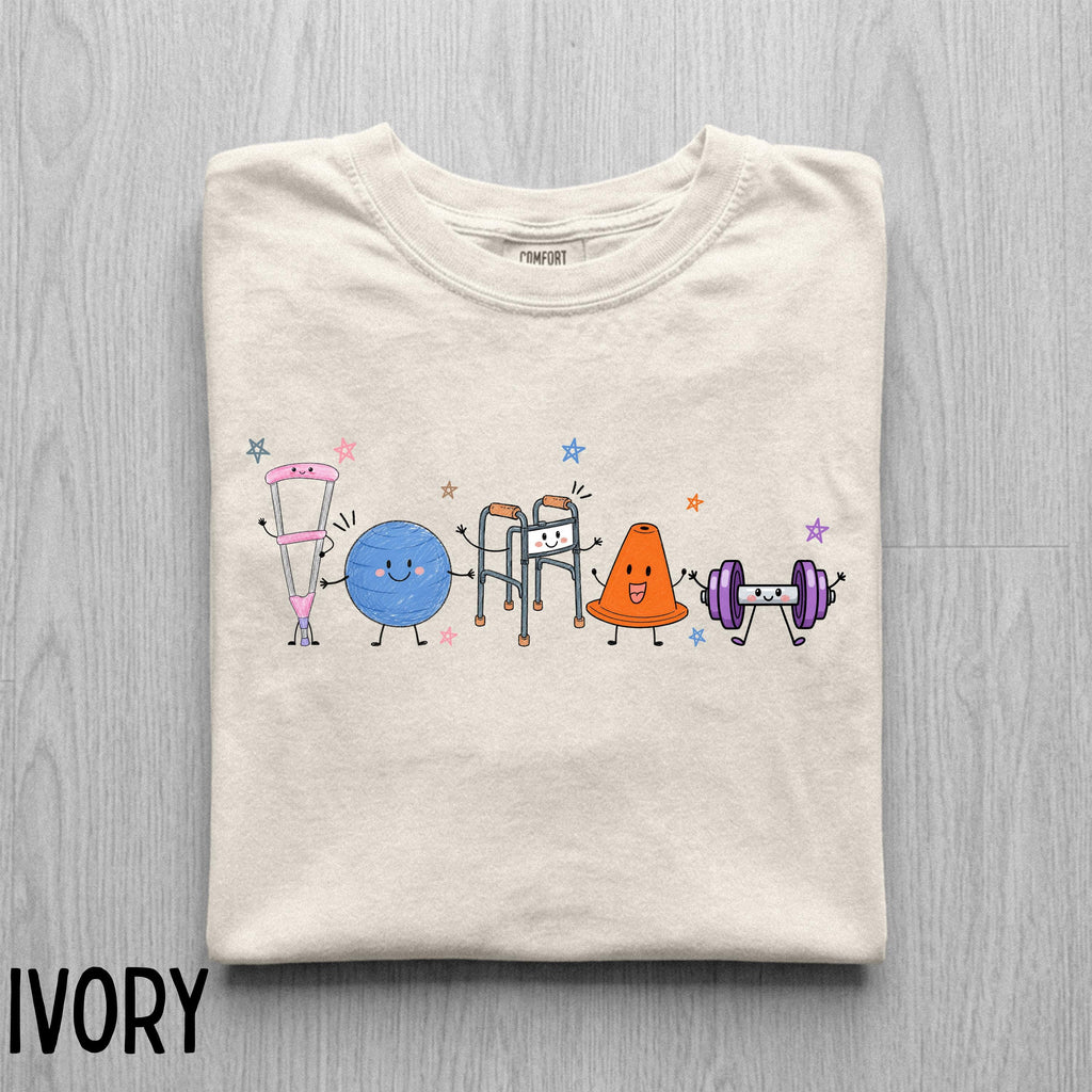 Comfort Colors Physical Therapy Doodle Shirt, PT Graduation Appreciation Gift
