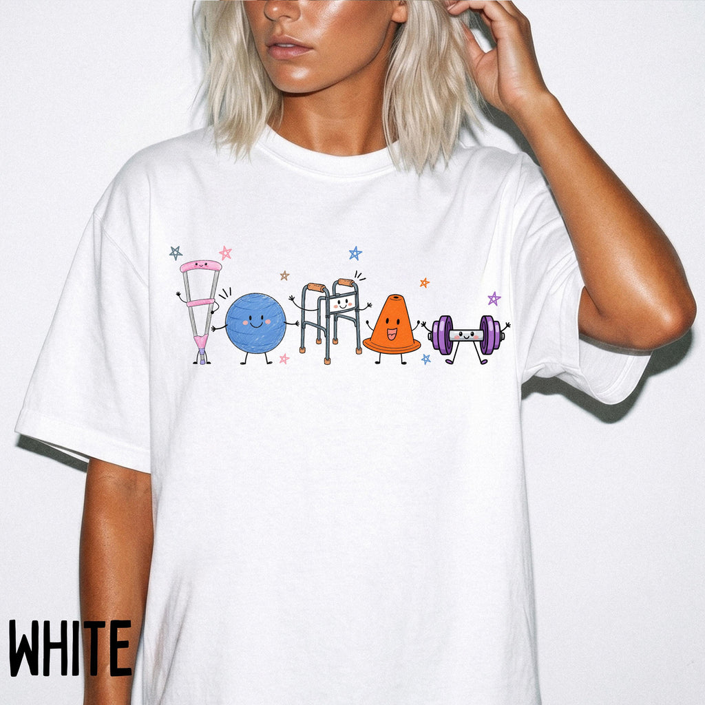 Comfort Colors Physical Therapy Doodle Shirt, PT Graduation Appreciation Gift