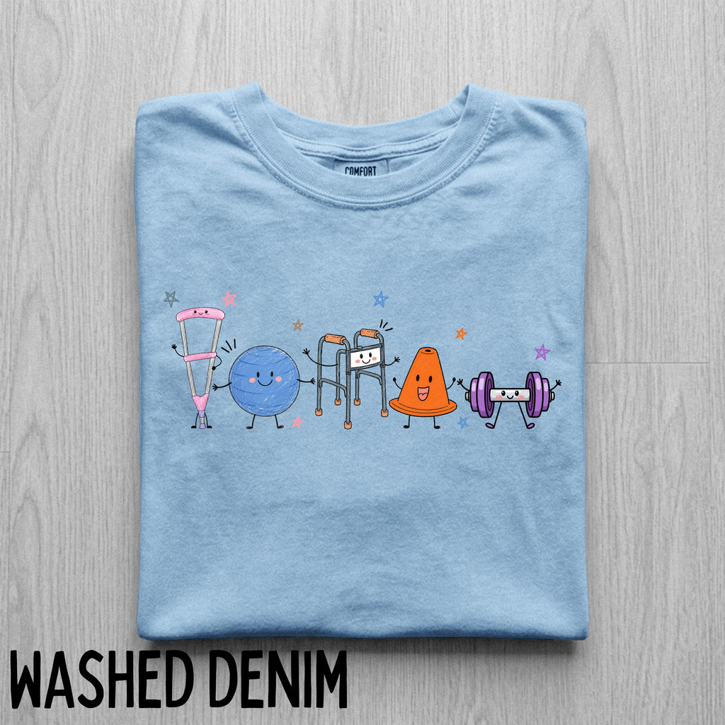 Comfort Colors Physical Therapy Doodle Shirt, PT Graduation Appreciation Gift