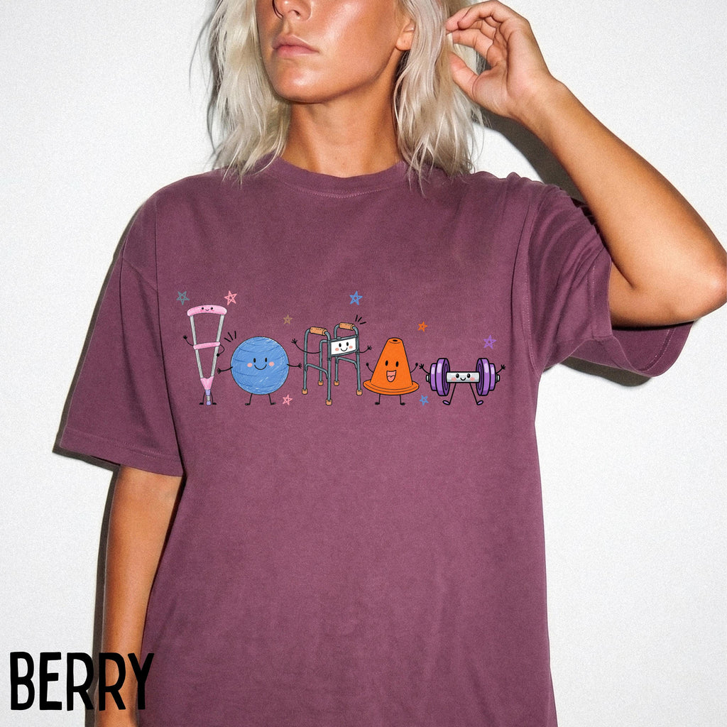 Comfort Colors Physical Therapy Doodle Shirt, PT Graduation Appreciation Gift