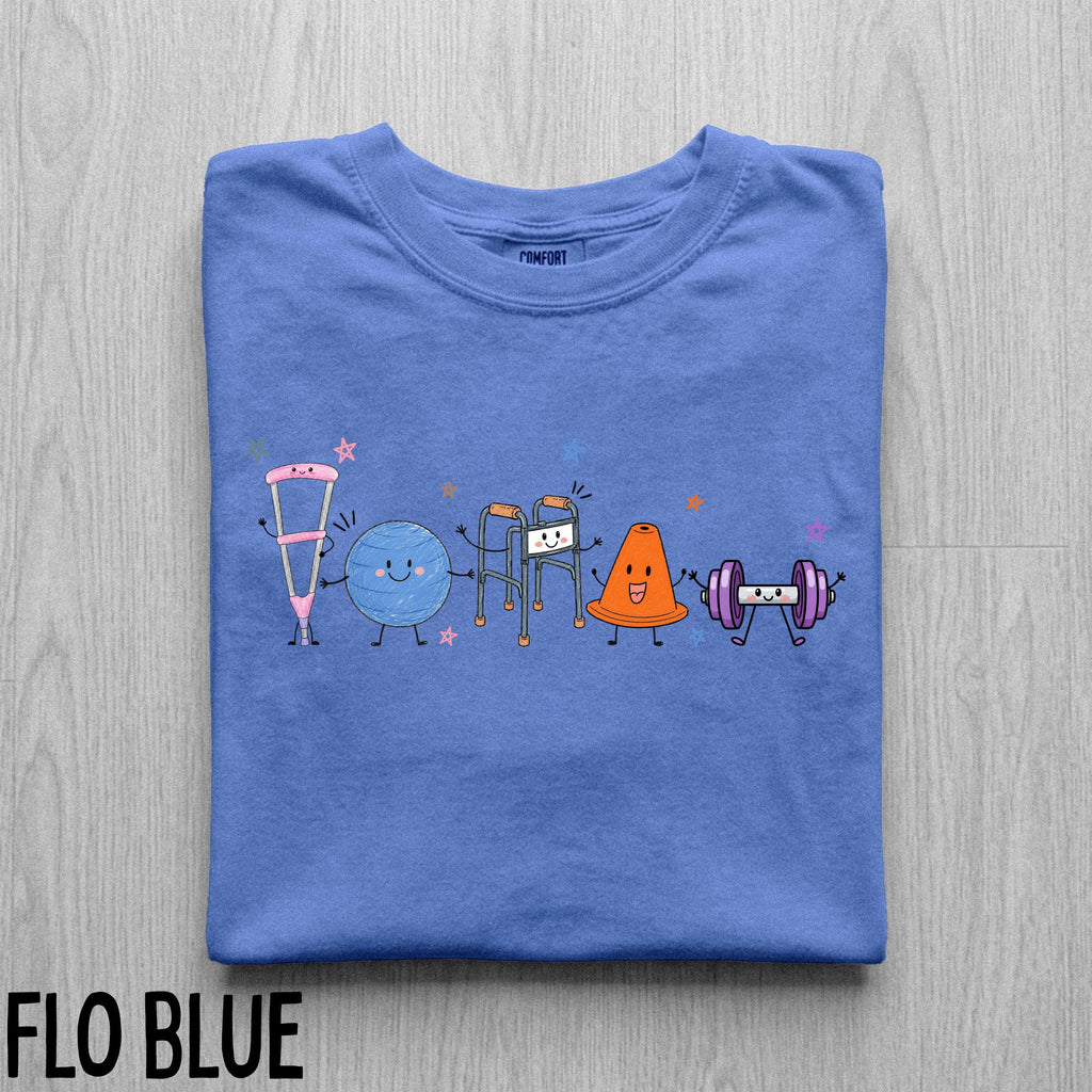 Comfort Colors Physical Therapy Doodle Shirt, PT Graduation Appreciation Gift