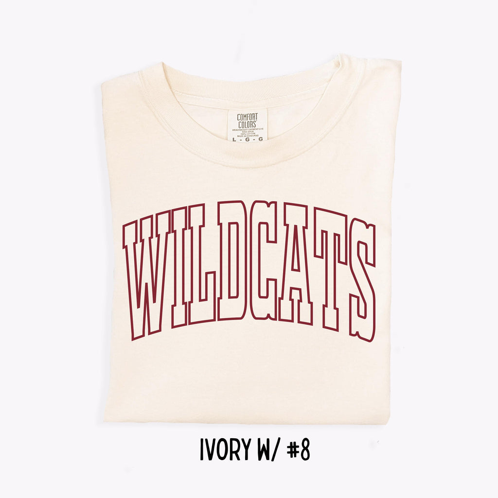 Comfort Colors Custom School Mascot T-Shirt, Team Name Tee, Sports Apparel