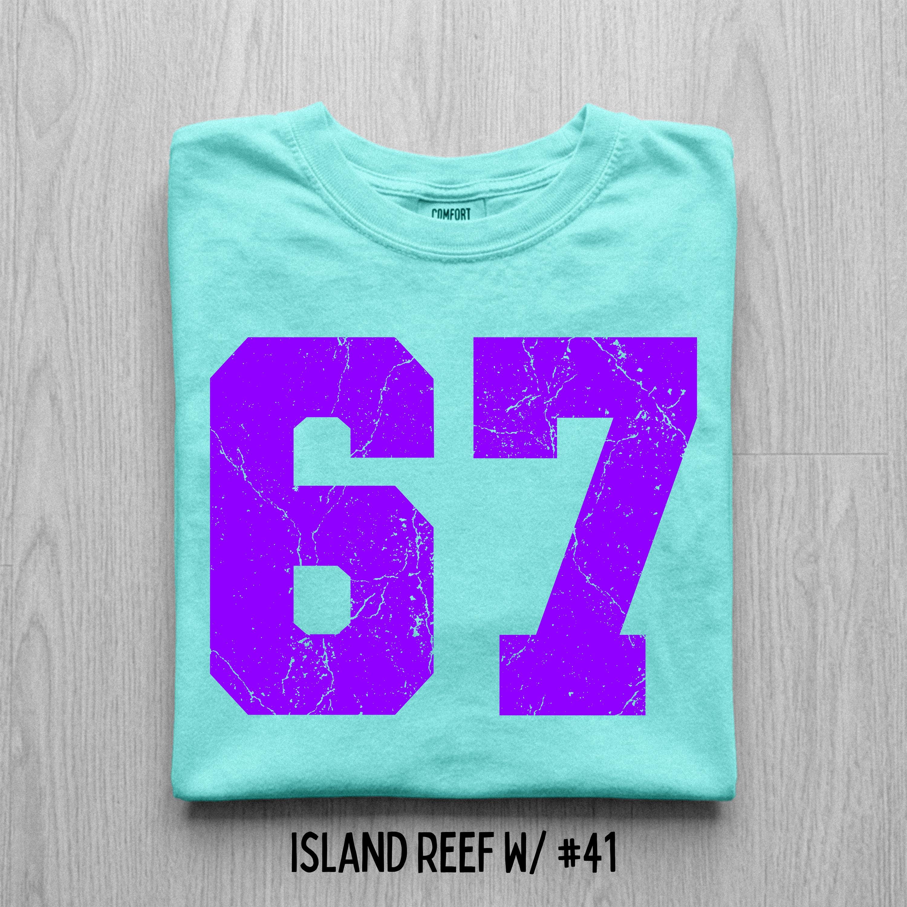 Comfort Colors Distressed Football Number T-Shirt, Custom Game Day Tee