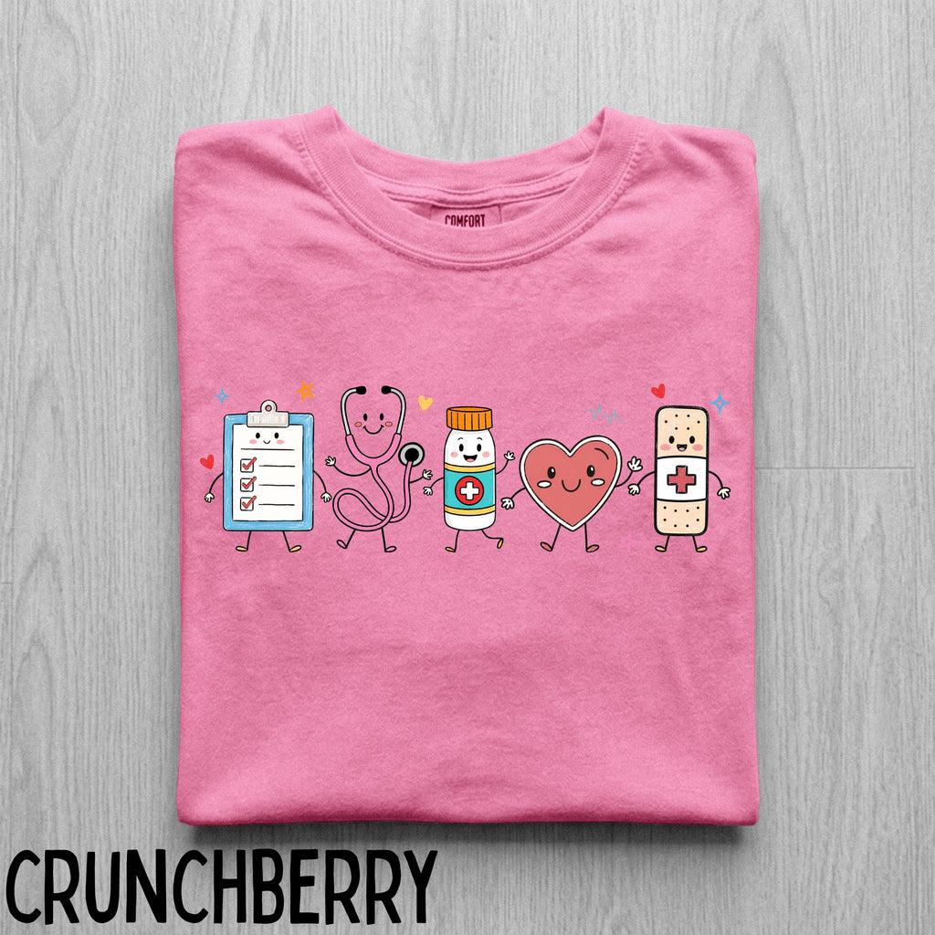 Nurse Doodle Comfort Colors T-Shirt, Healthcare Worker Gift, RN Shirt
