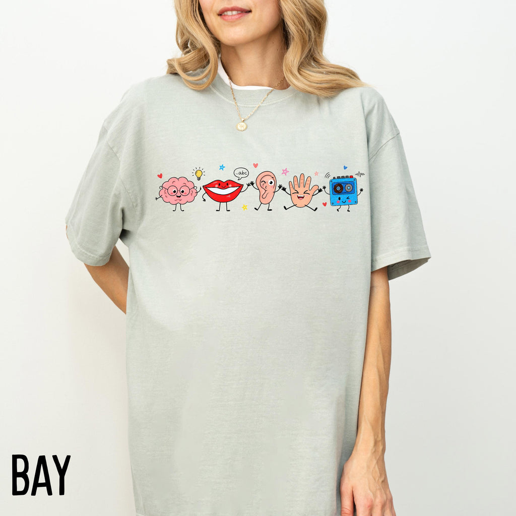 Comfort Colors SLP Doodle T-Shirt, Speech Therapy Gift, Soft-Washed Cotton Tee