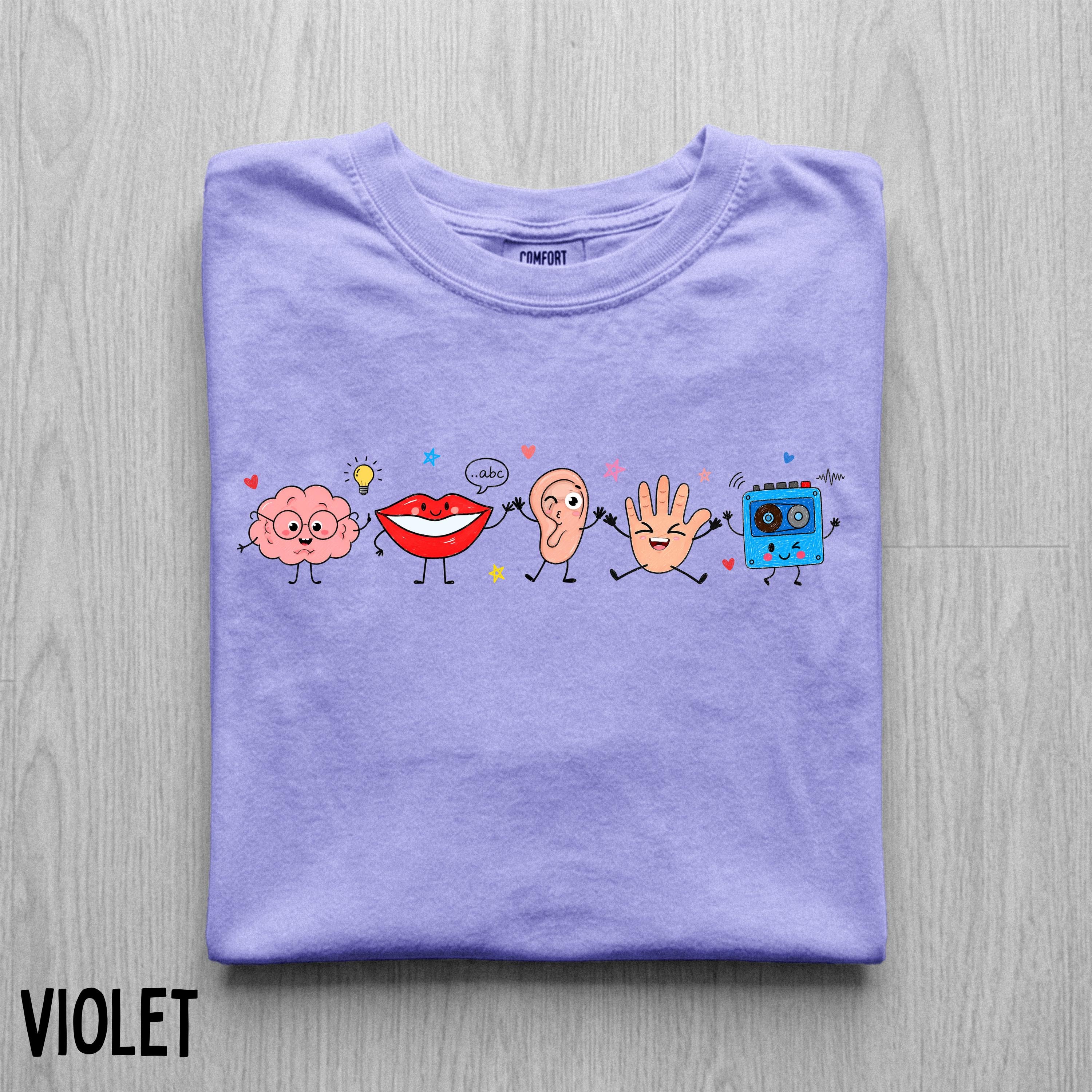 Comfort Colors SLP Doodle T-Shirt, Speech Therapy Gift, Soft-Washed Cotton Tee