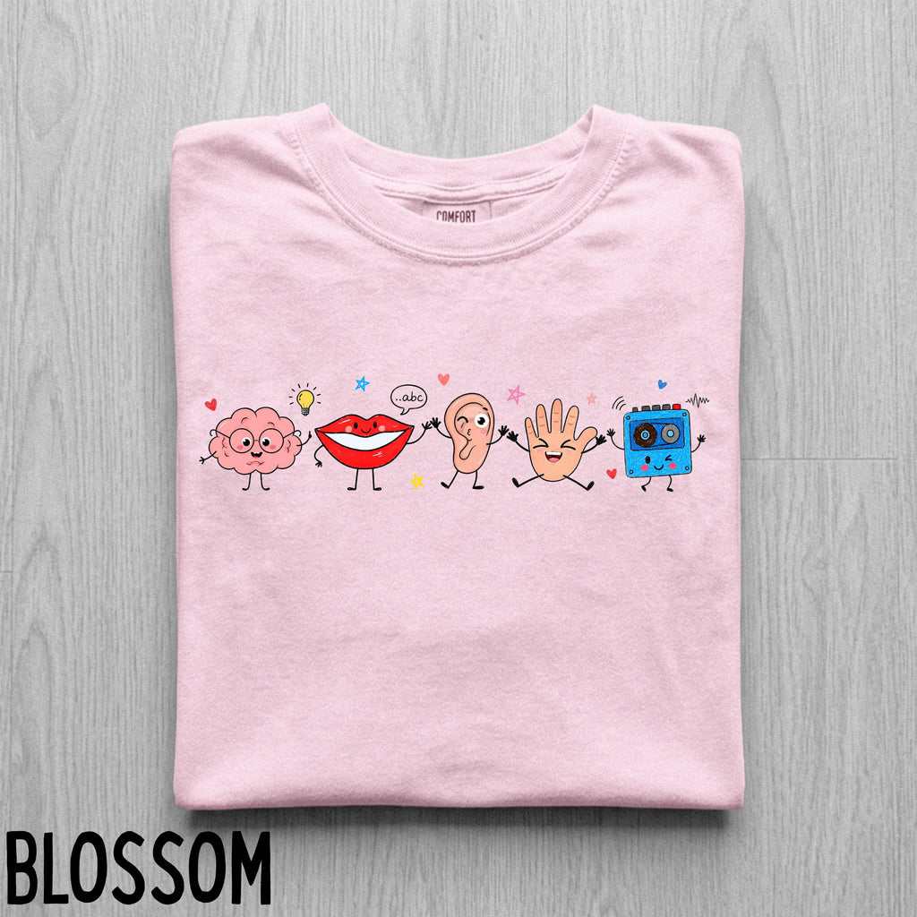 Comfort Colors SLP Doodle T-Shirt, Speech Therapy Gift, Soft-Washed Cotton Tee
