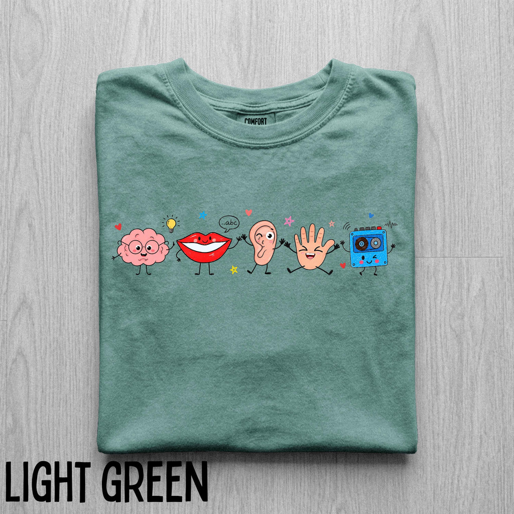 Comfort Colors SLP Doodle T-Shirt, Speech Therapy Gift, Soft-Washed Cotton Tee