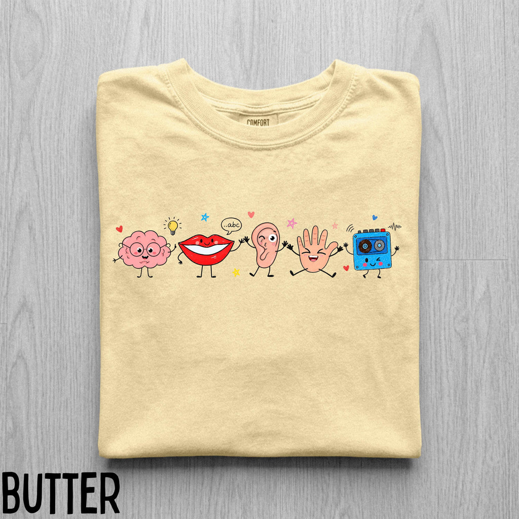 Comfort Colors SLP Doodle T-Shirt, Speech Therapy Gift, Soft-Washed Cotton Tee