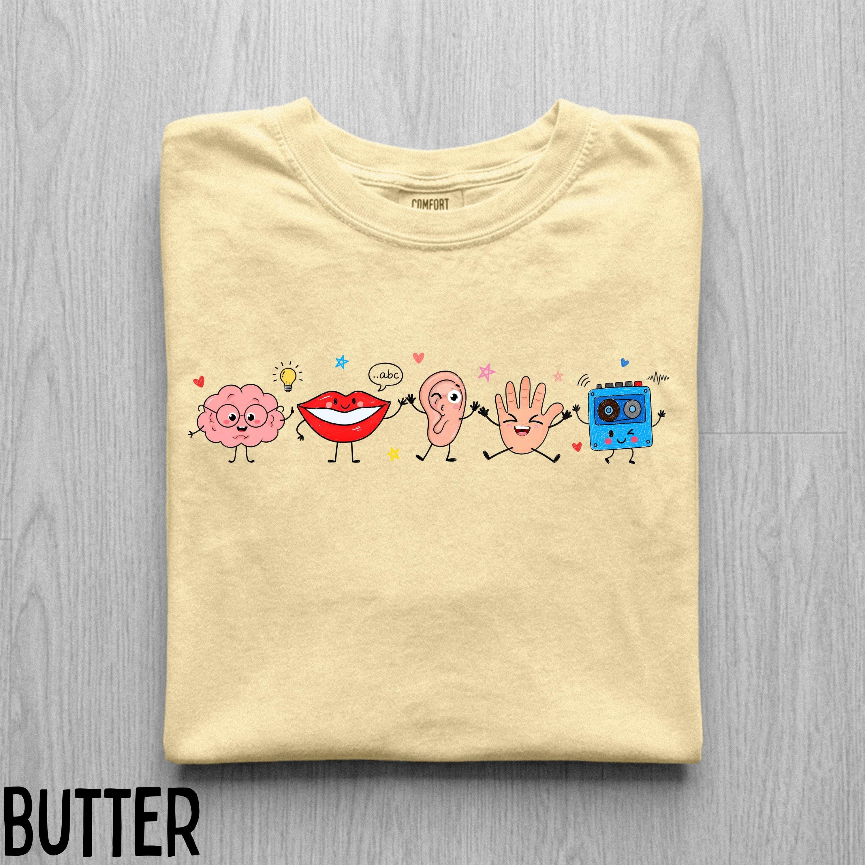 Comfort Colors SLP Doodle T-Shirt, Speech Therapy Gift, Soft-Washed Cotton Tee